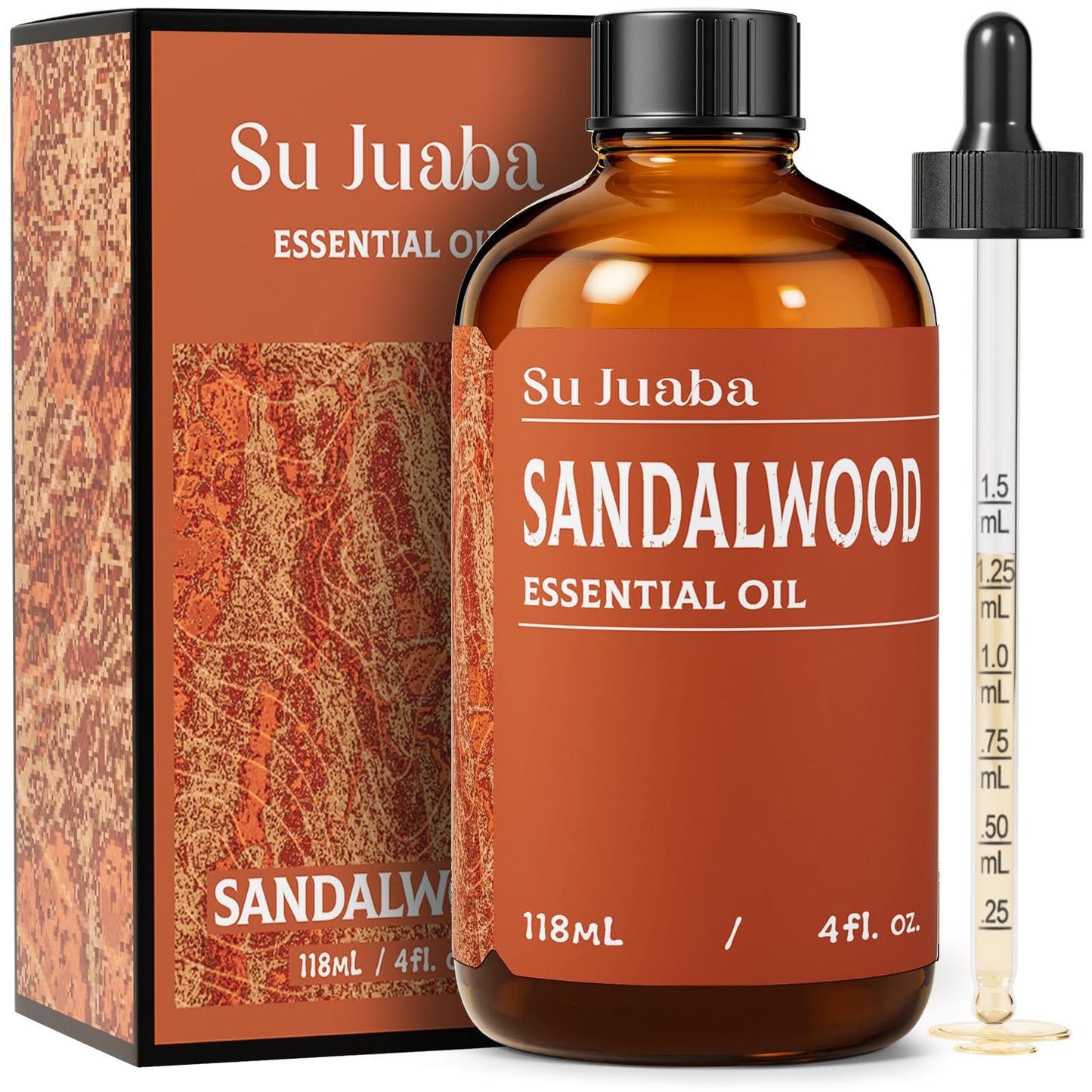 SU JUABA Lavender Essential Oil for Aromatherapy, Sleep & Relaxation | Calming Scent for Diffusion & Skin Care, Ideal for DIY Candles Soap & Fabric Softening - 118mL / 4 fl oz