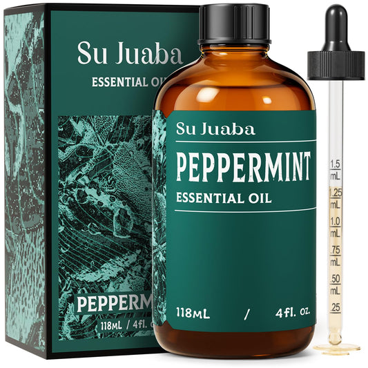 SU JUABA Lavender Essential Oil for Aromatherapy, Sleep & Relaxation | Calming Scent for Diffusion & Skin Care, Ideal for DIY Candles Soap & Fabric Softening - 118mL / 4 fl oz