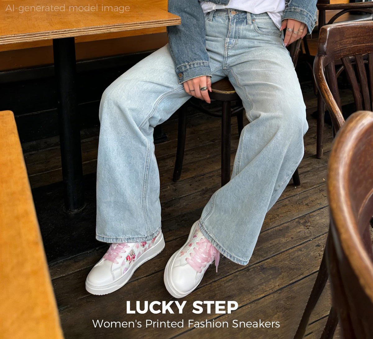 LUCKY STEP Women's Printed Fashion Sneakers