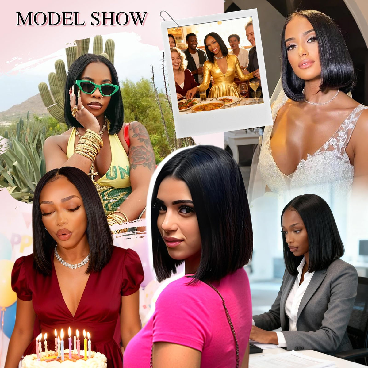 Wear and Go Glueless Wigs Human Hair Pre Cut 6X4 Straight Lace Front Wigs