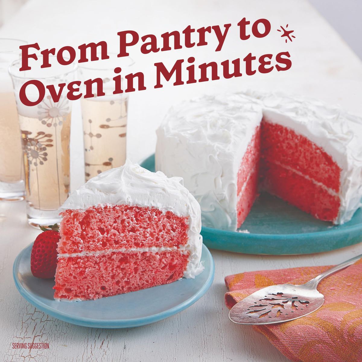 Betty Crocker Delights Super Moist Cherry Chip Cake Mix, 13.25 oz.