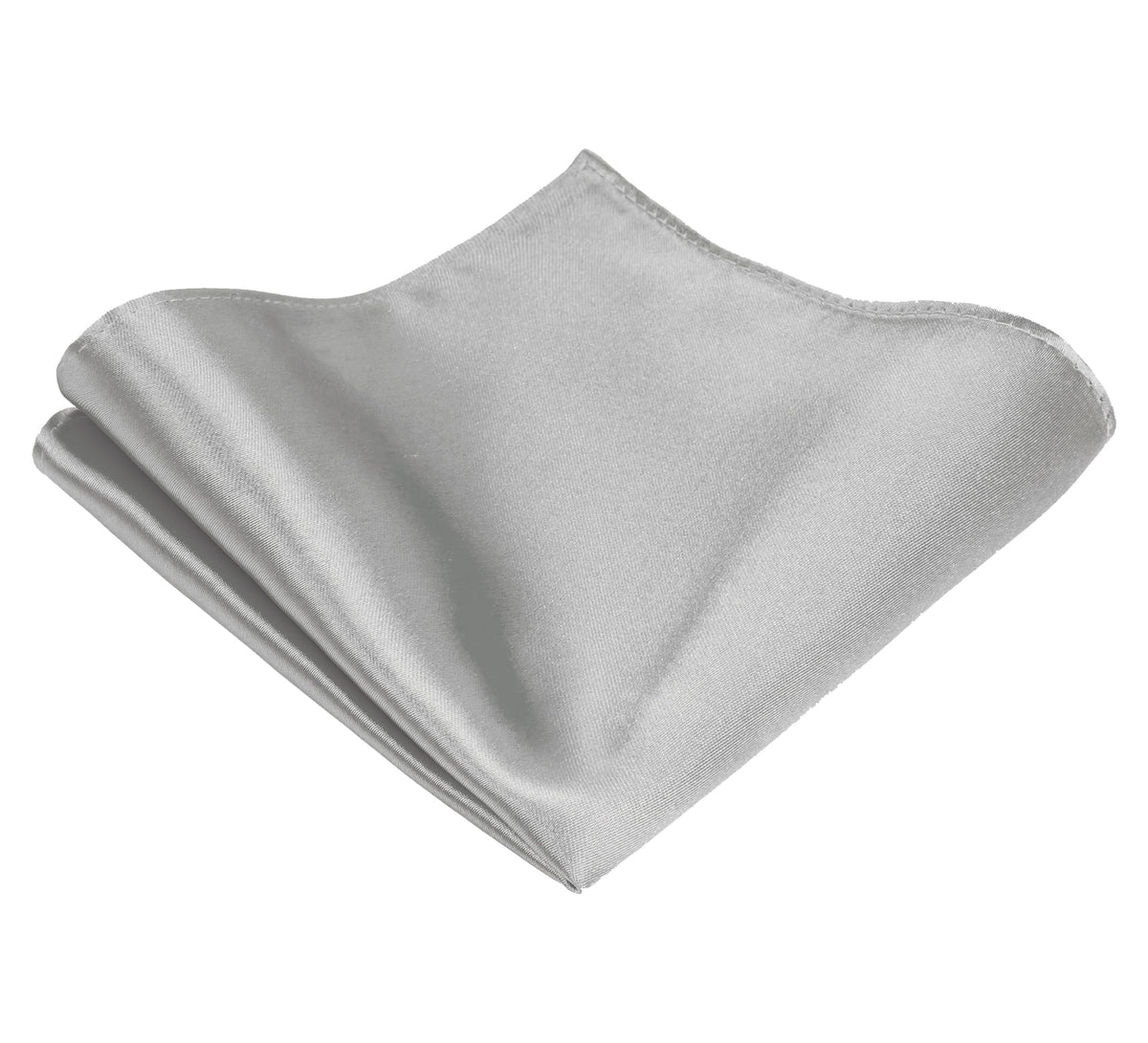 TIE G Solid Satin Woven dyed Color Formal Black Necktie and Pocket Square Sets in Gift Box