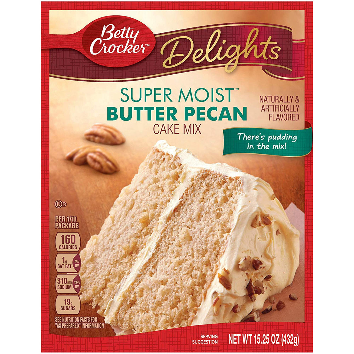Betty Crocker Delights Super Moist Cherry Chip Cake Mix, 13.25 oz.