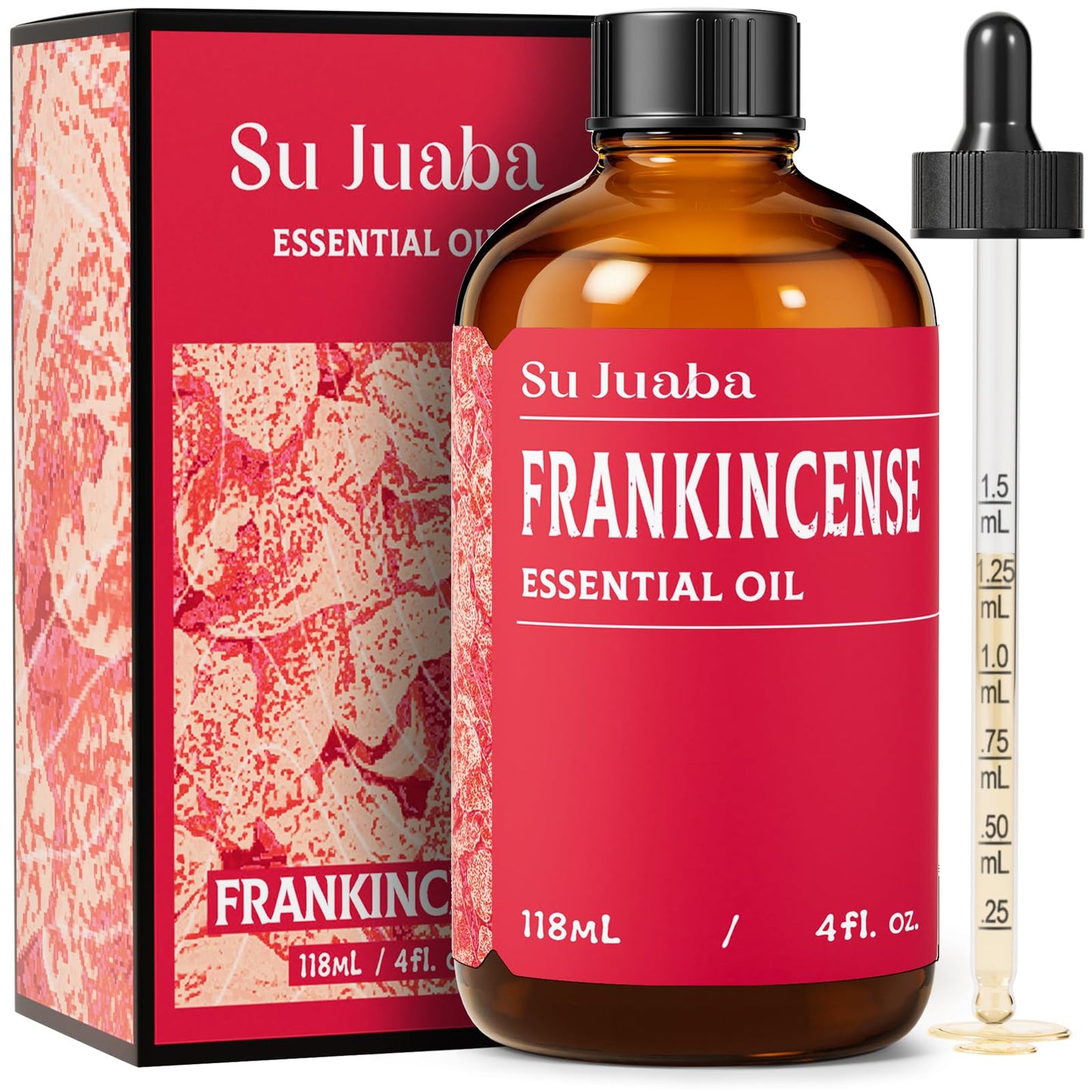 SU JUABA Lavender Essential Oil for Aromatherapy, Sleep & Relaxation | Calming Scent for Diffusion & Skin Care, Ideal for DIY Candles Soap & Fabric Softening - 118mL / 4 fl oz