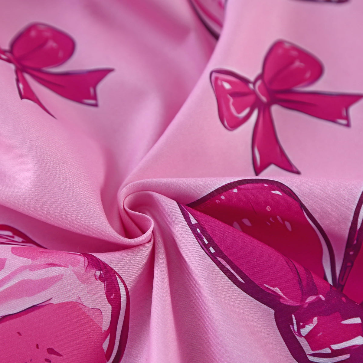 SDIII 4PCS Red Cherry Bed Sheets Set Full, Soft Microfiber Cherry Full Size Bed Sheets, Cute Fruit Patterns Sheet for Girls Boys Kids and Teens