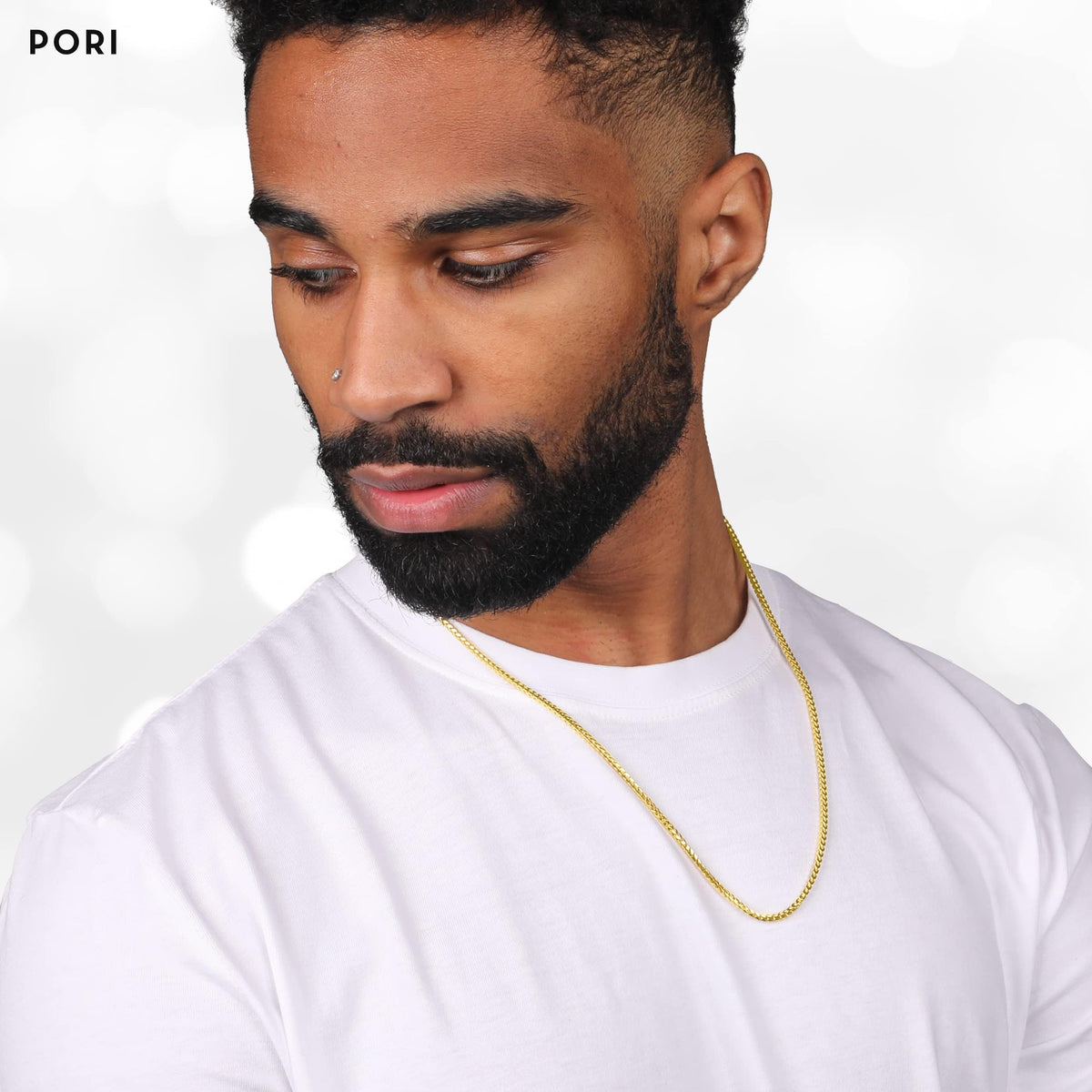PORI JEWELERS Sterling Silver Italian 2.5MM Solid Franco Square Box Link Chain Necklace