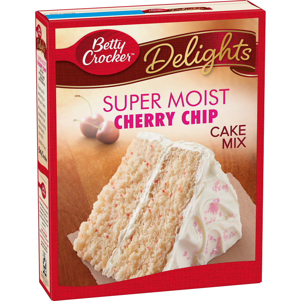 Betty Crocker Delights Super Moist Cherry Chip Cake Mix, 13.25 oz.