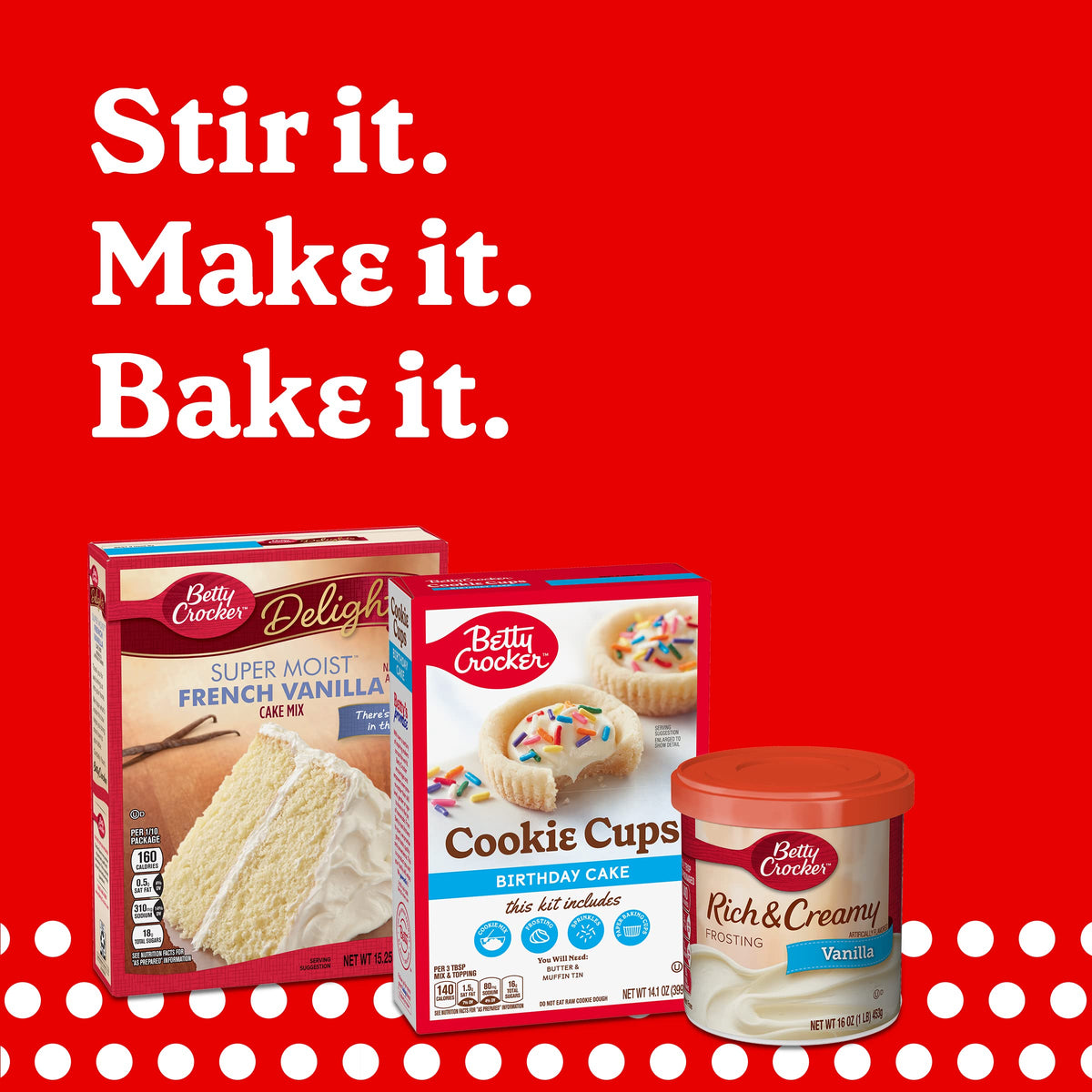 Betty Crocker Delights Super Moist Cherry Chip Cake Mix, 13.25 oz.