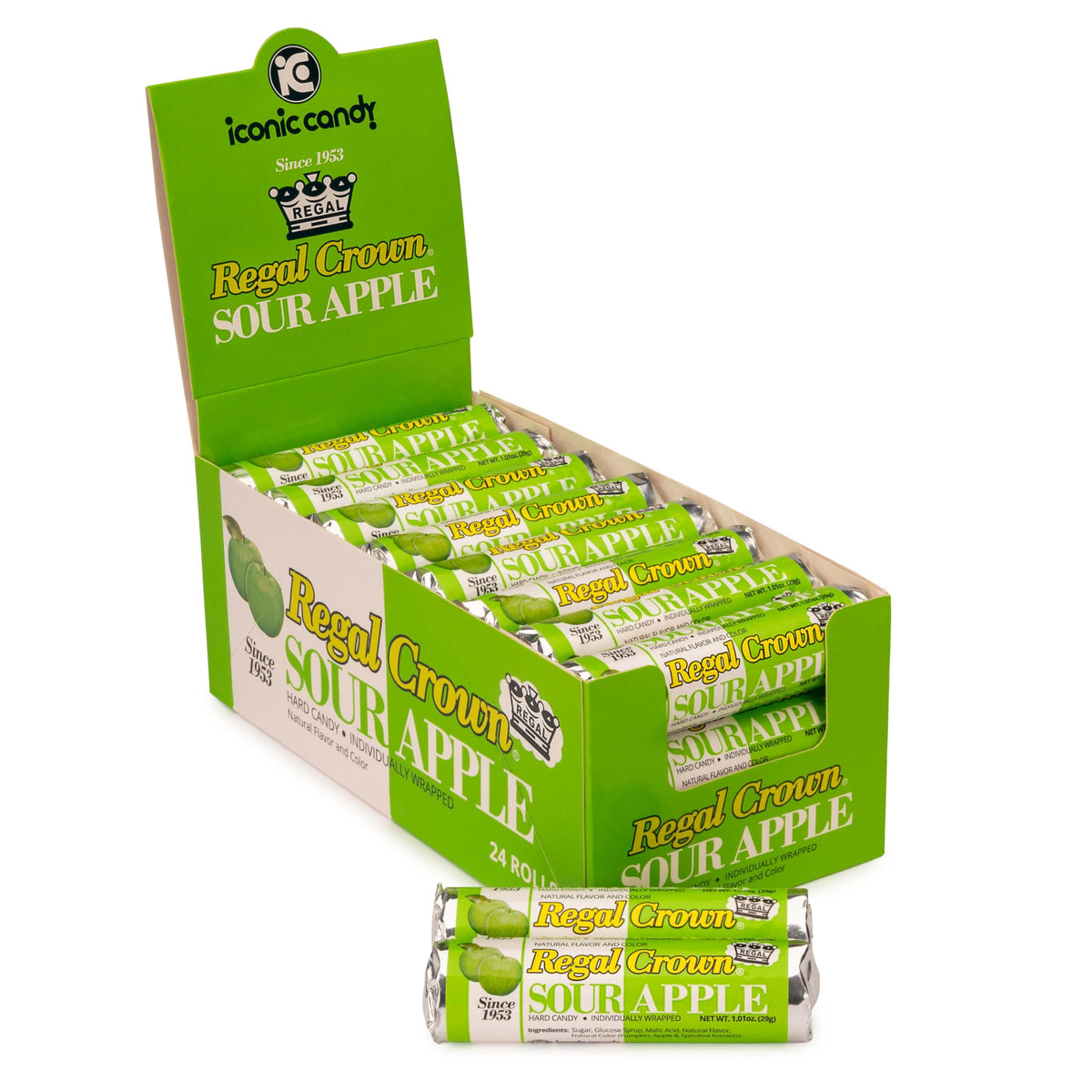 Regal Crown Roll Sour Cherry, 1.01 Ounce (Pack of 5), Sour Candy, The Hampton Candy Company