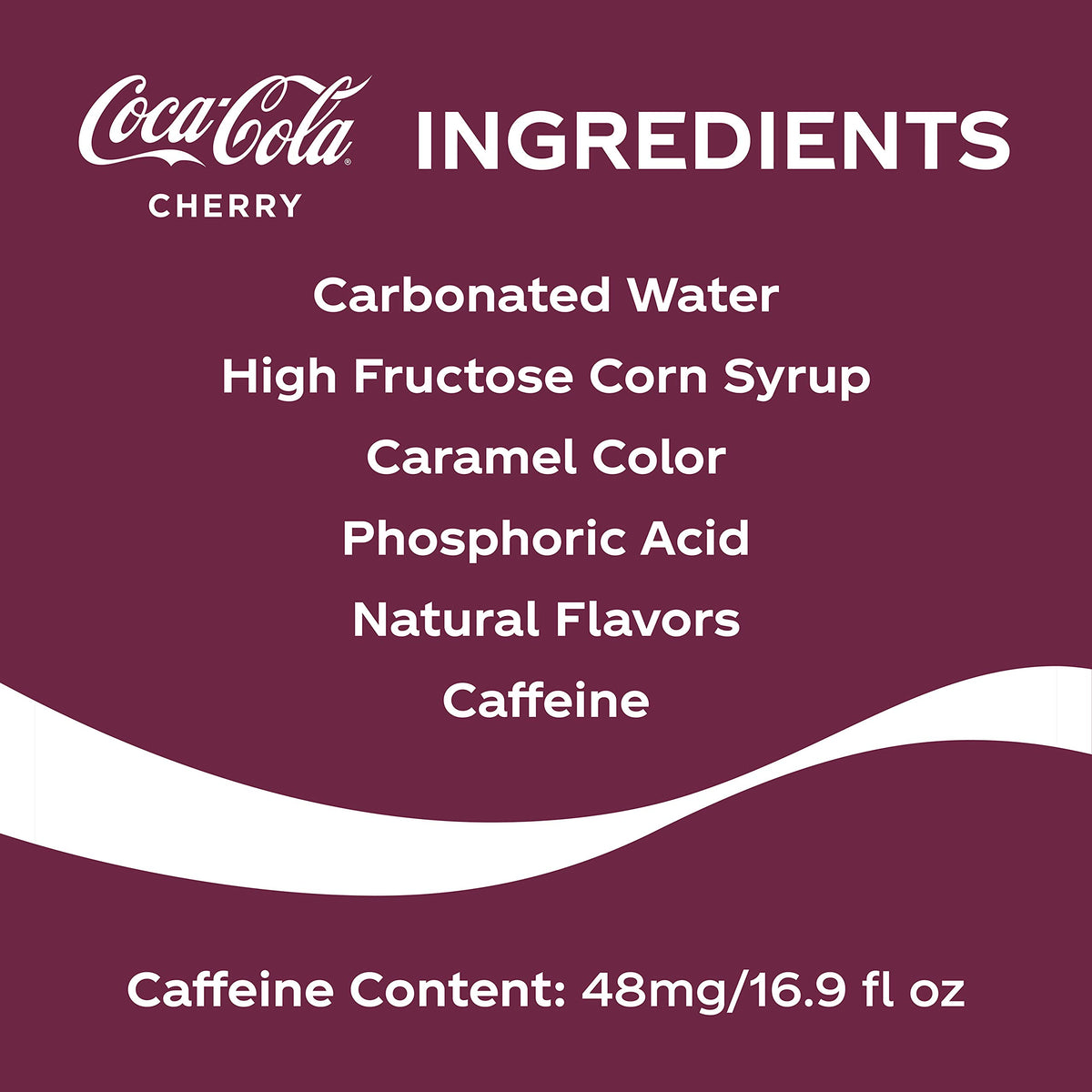 Coca-Cola Cherry Soda Soft Drink, 16.9 fl oz, 6 Pack