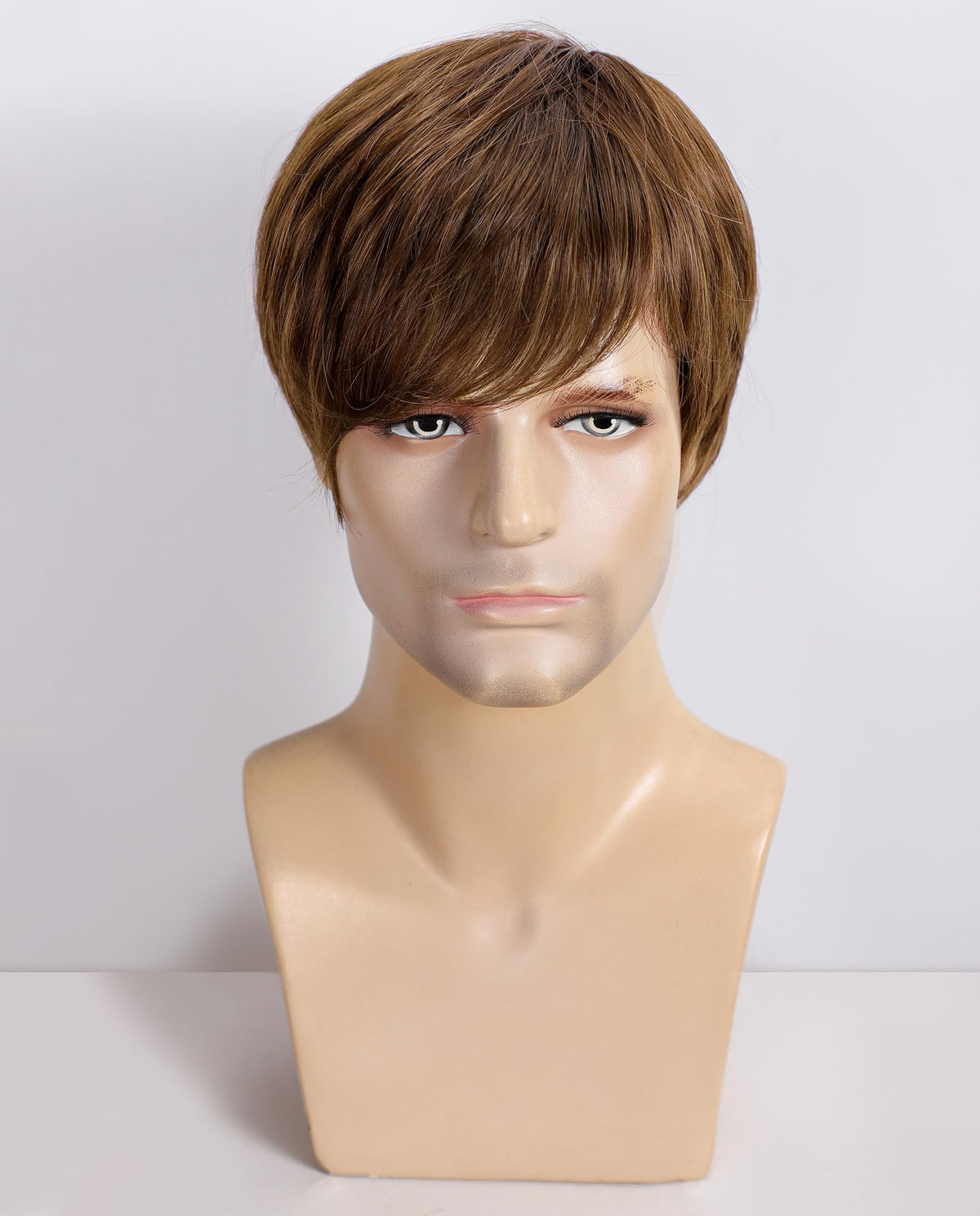 YYHR 80s Brown Wigs for Mens Mullet Rocker Costume Long Synthetic Hair Wig