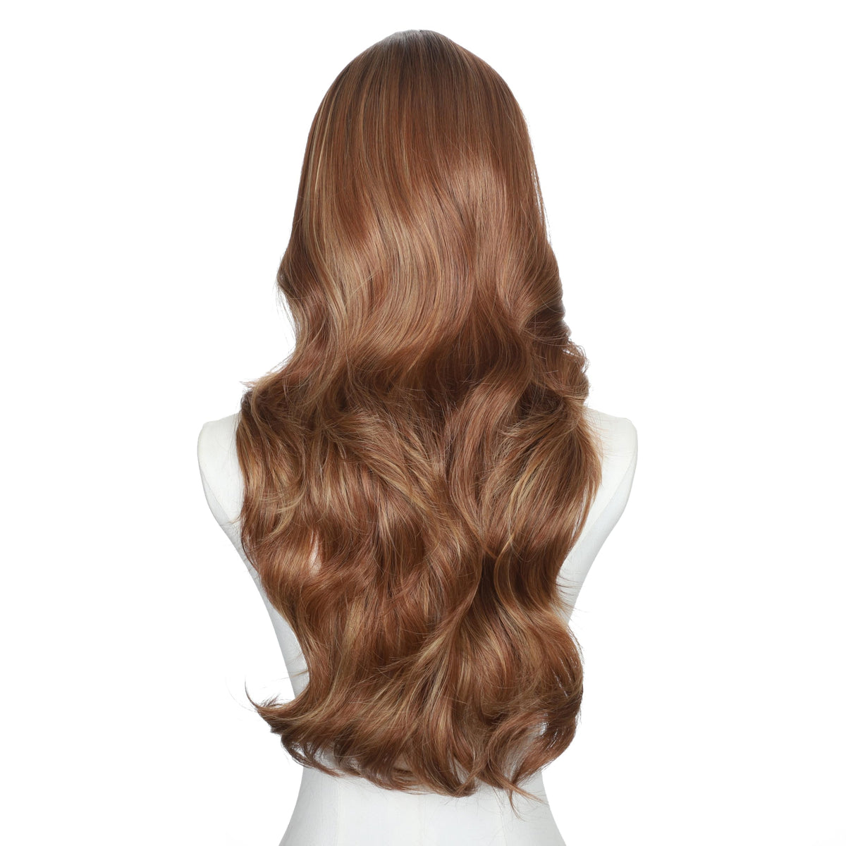 Brown Wigs for Women 26 Inch Middle Part Wavy Synthetic Wig