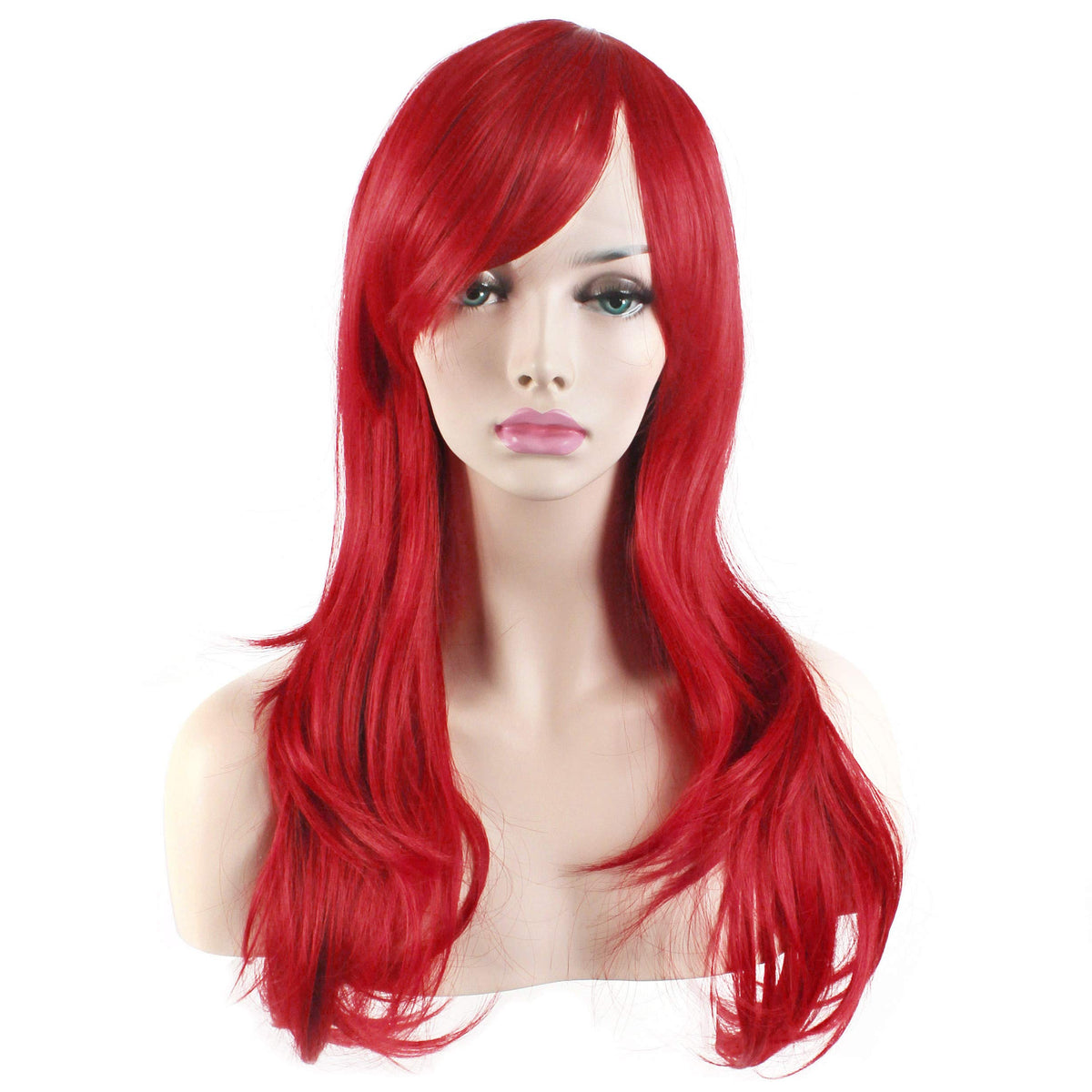 Akstore 28 inch Fashion Wigs Long Wavy Curly Hair Cosplay Wig & Wig Cap (Black)