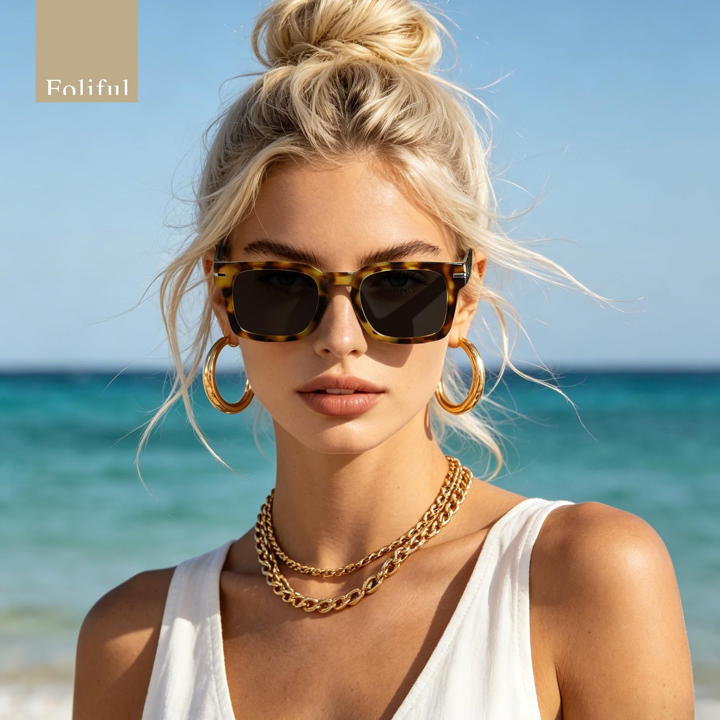 Trendy Sunglasses Womens Classic Retro Sunglasses for Women Men Fashion Driving Square Frame UV Protection