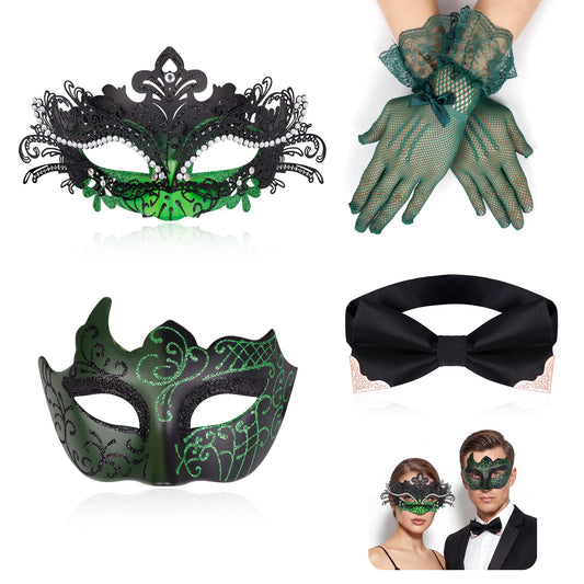 Masquerade Mask for Women Couples Metal Venetian Party Mask Mardi Gras Venetian Mask Evening Mask Halloween Accessory