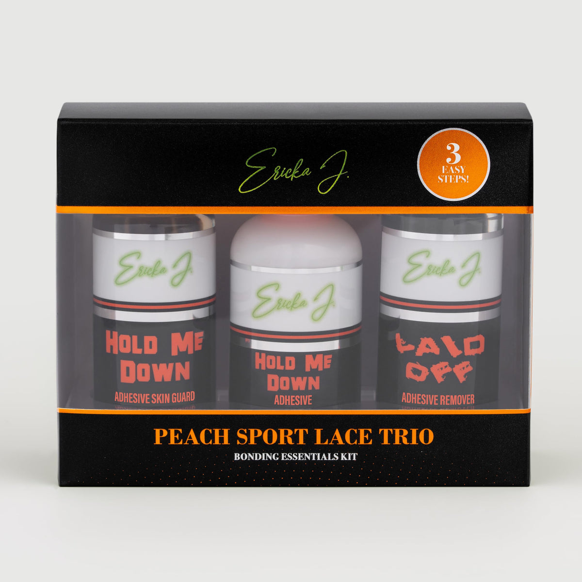 Ericka J. Lace Application System Trio Kit, Waterproof & Sweat Resistant