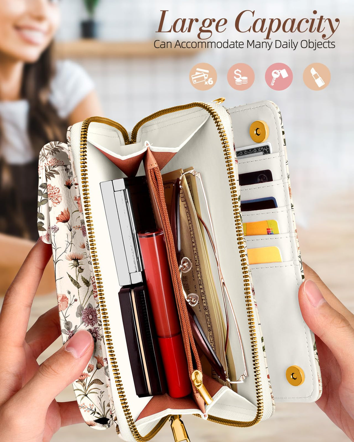 Miss Adola Leather Cell Phone Purse Crossbody Bag for Women