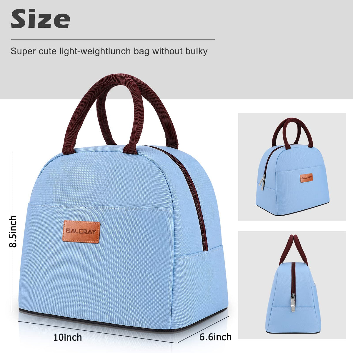 BALORAY Lunch Bag for Women Men Adult Lunch Box (Cherry), M