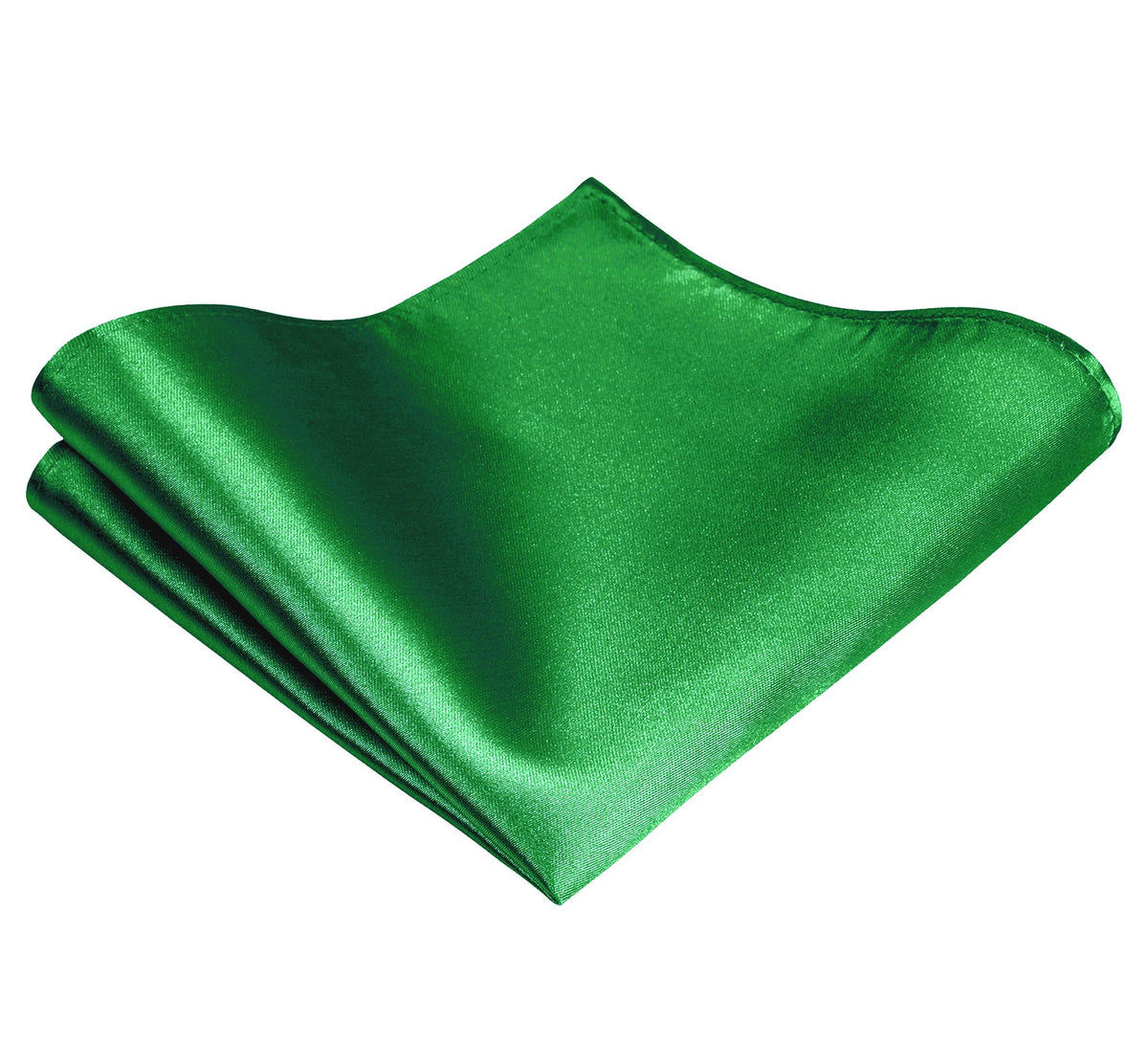 TIE G Solid Satin Woven dyed Color Formal Black Necktie and Pocket Square Sets in Gift Box