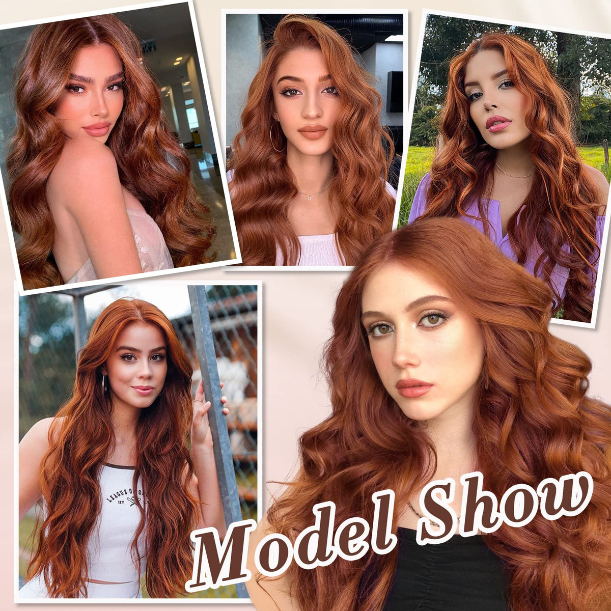 NAYOO 26 Inch Long Wavy Black Wig for Women, Middle Part Natural Looking Synthetic Wig, Heat Resistant Fiber Soft & Lightweight, Realistic Scalp Long Curly Wig for Daily Wear Party Cosplay