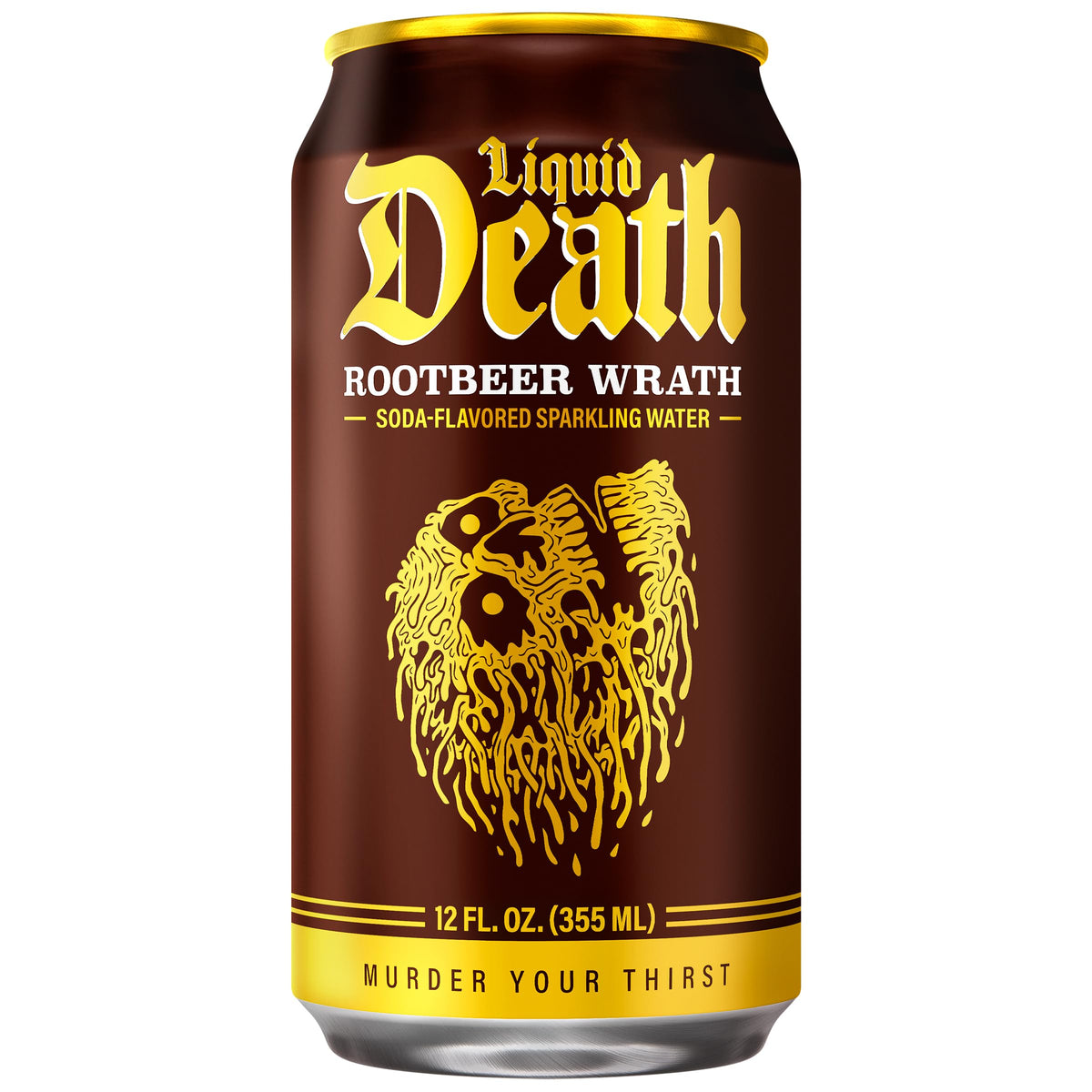 Liquid Death Soda-Flavored Sparkling Water - Cherry Obituary, Less Sugar*, Huge Flavor, No Caffeine, No Artificial Sweeteners, 12 Fl Oz (Pack of 12)