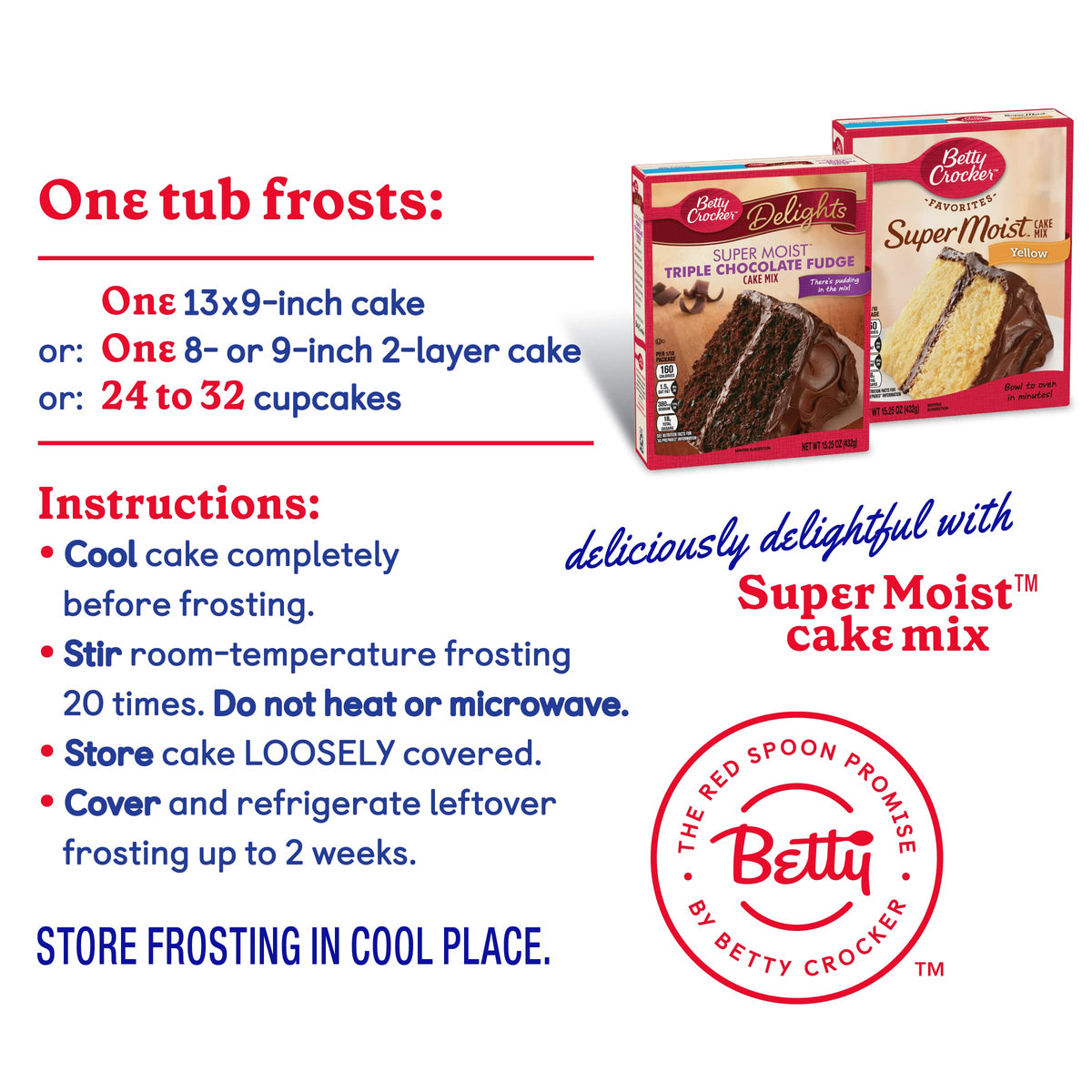 Betty Crocker Gluten Free Rich and Creamy Cherry Frosting, 16 oz, 8 Pack