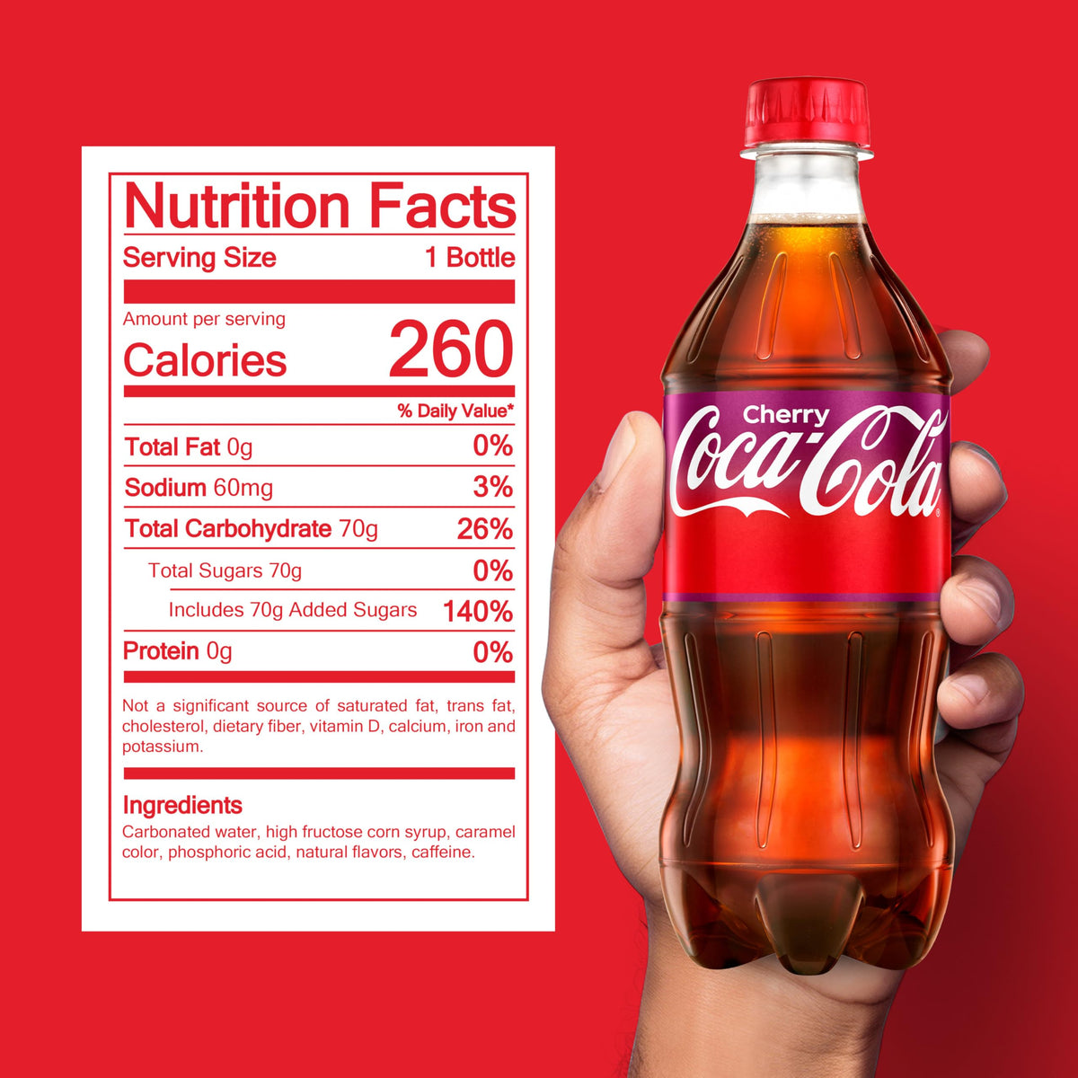 Coca-Cola Cherry Soda Soft Drink, 16.9 fl oz, 6 Pack