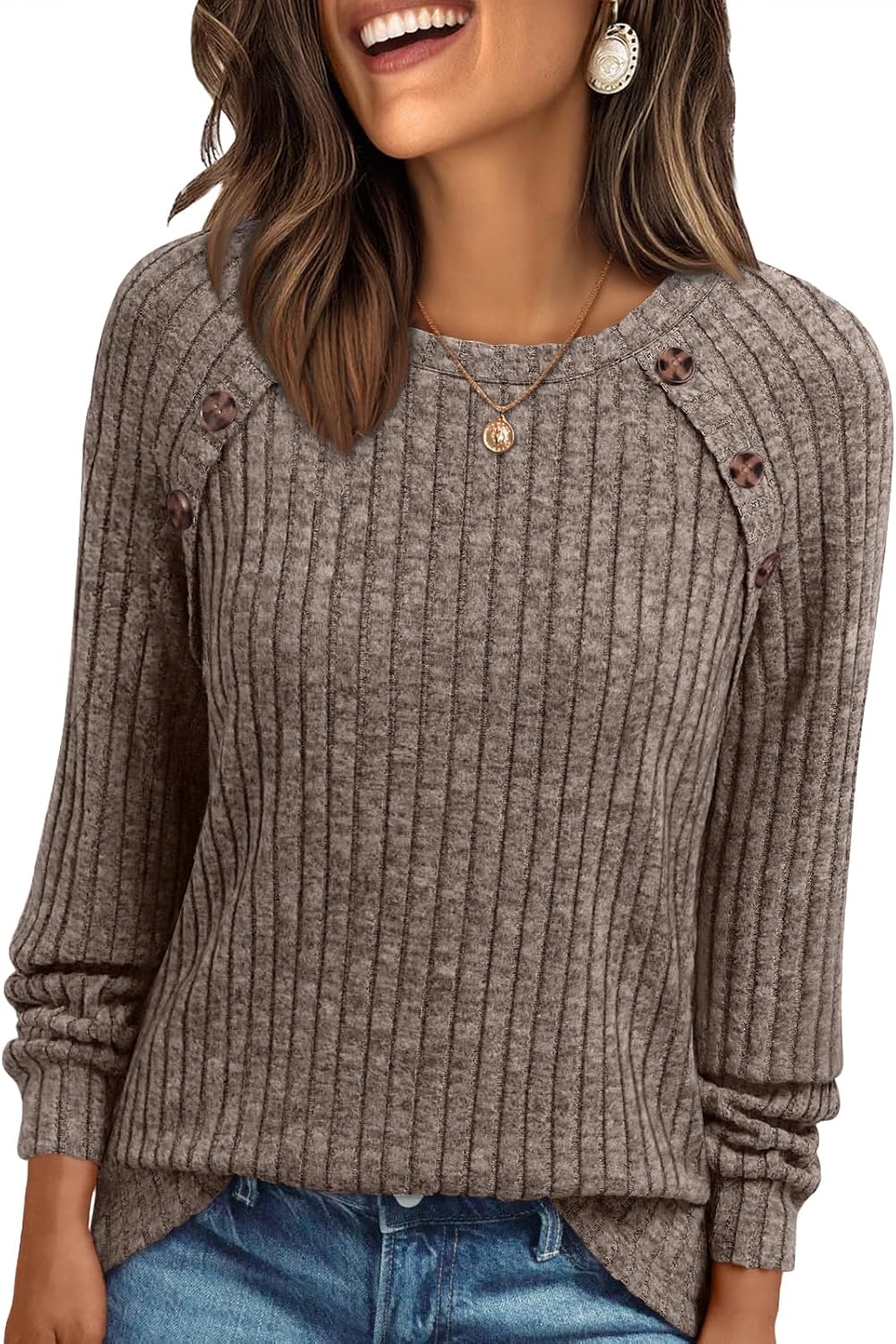 AUTOMET Womens Long Sleeve Shirts Fall Sweaters Business Casual Tops Blouse