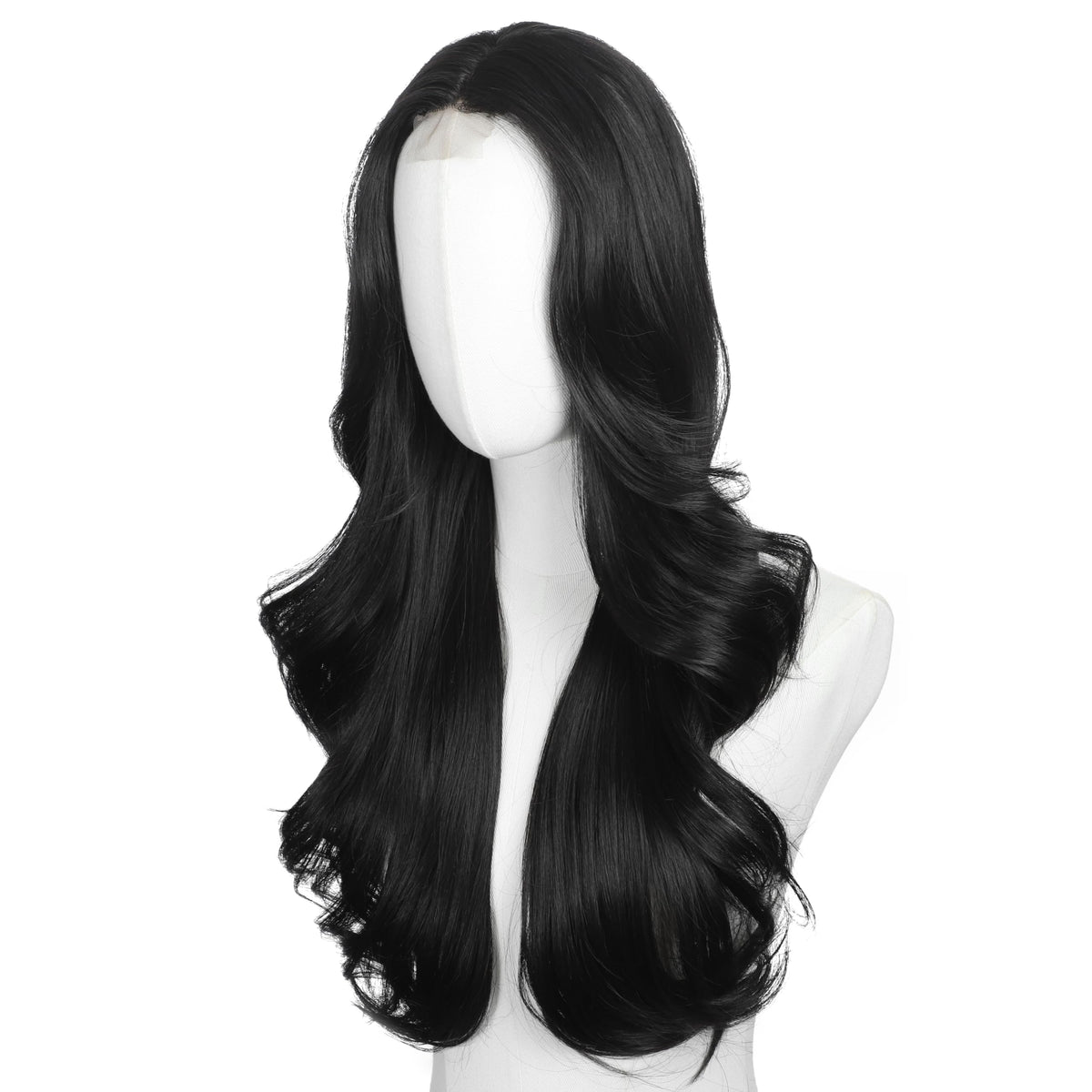 Brown Wigs for Women 26 Inch Middle Part Wavy Synthetic Wig
