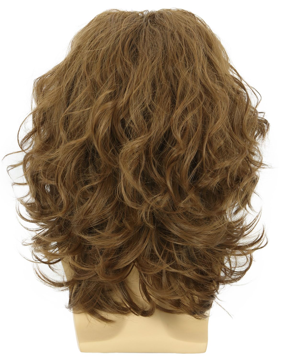 karlery California 70s 80s Rocker Wig Men Women Long Curly Dark Brown