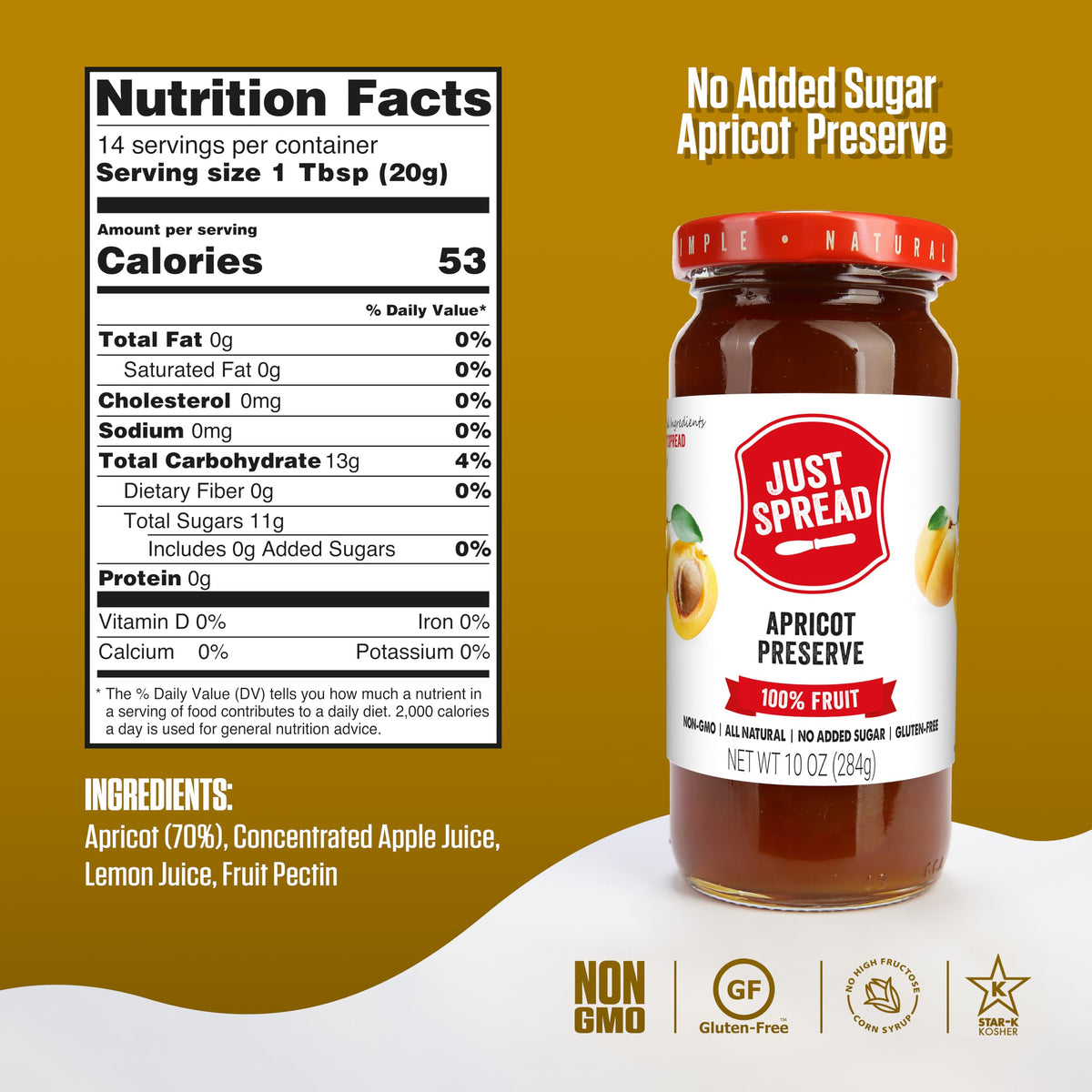 Just Spread 100% Fruit Preserve, Cherry, 10 oz Jar