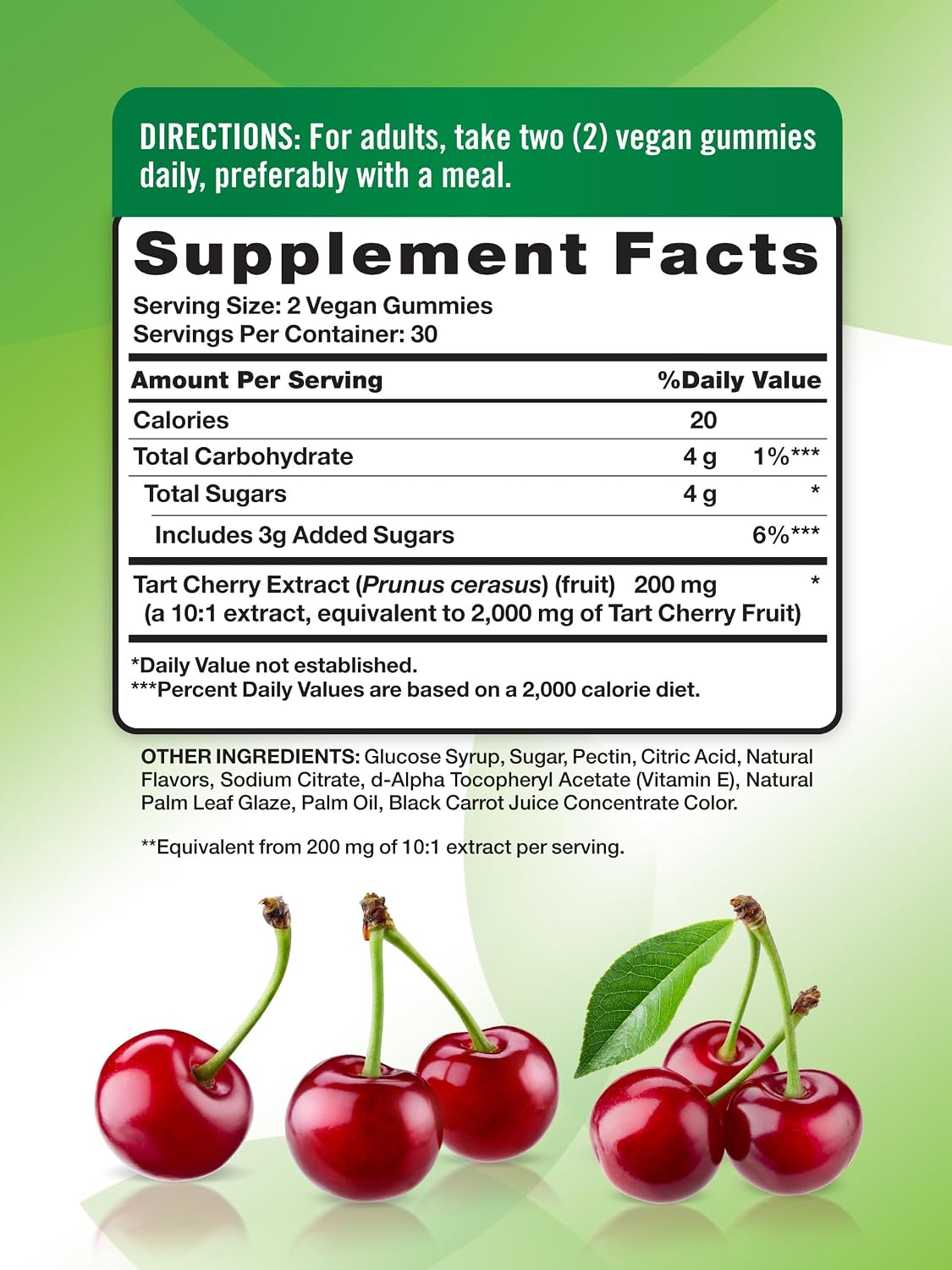 Nature's Truth Tart Cherry Gummies | 60 Count