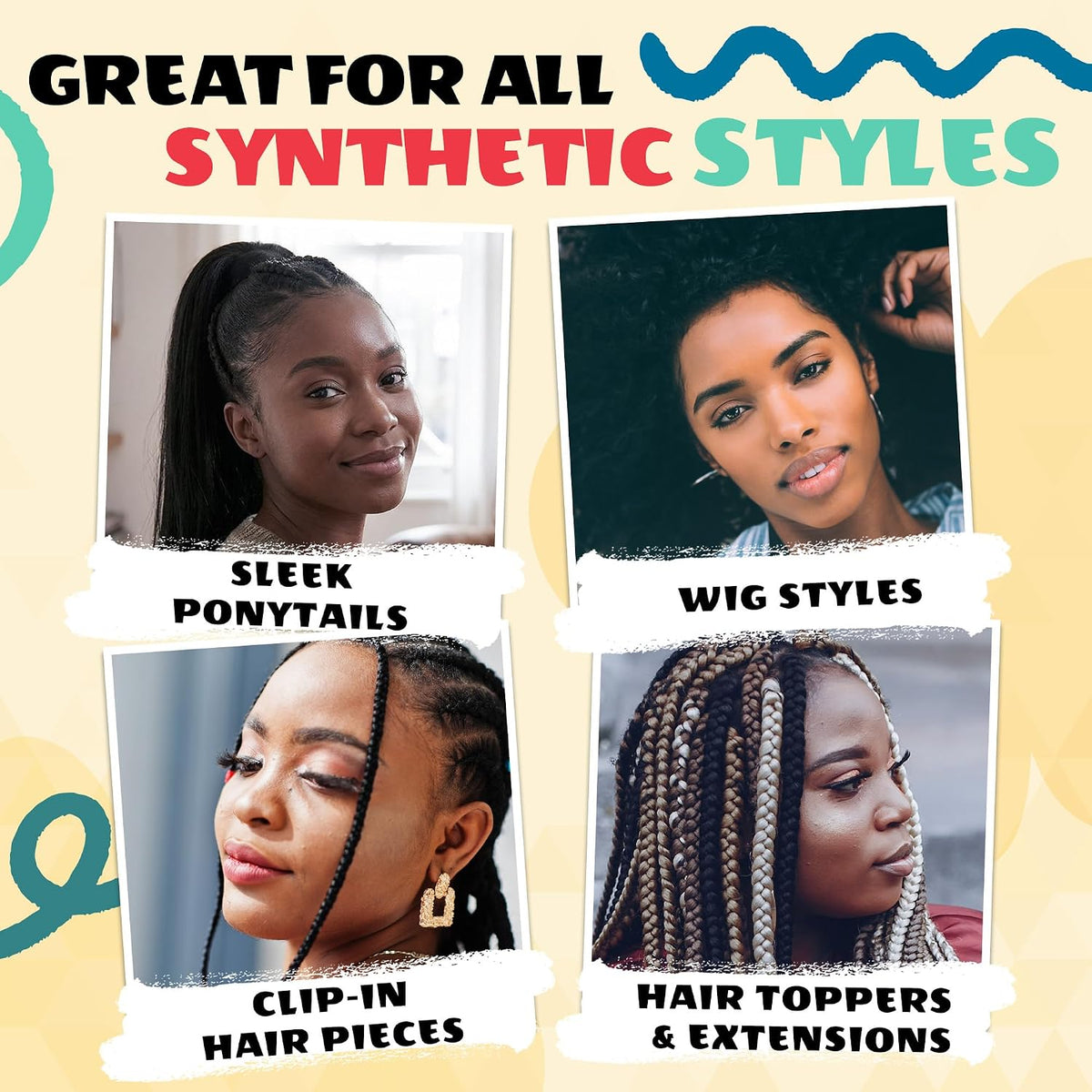 AllDay Locks Synthetic Wig Spray, Nourishes, Softens Fibers, 8 Oz Bottle