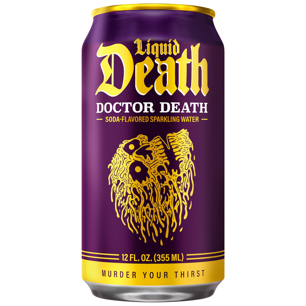 Liquid Death Soda-Flavored Sparkling Water - Cherry Obituary, Less Sugar*, Huge Flavor, No Caffeine, No Artificial Sweeteners, 12 Fl Oz (Pack of 12)