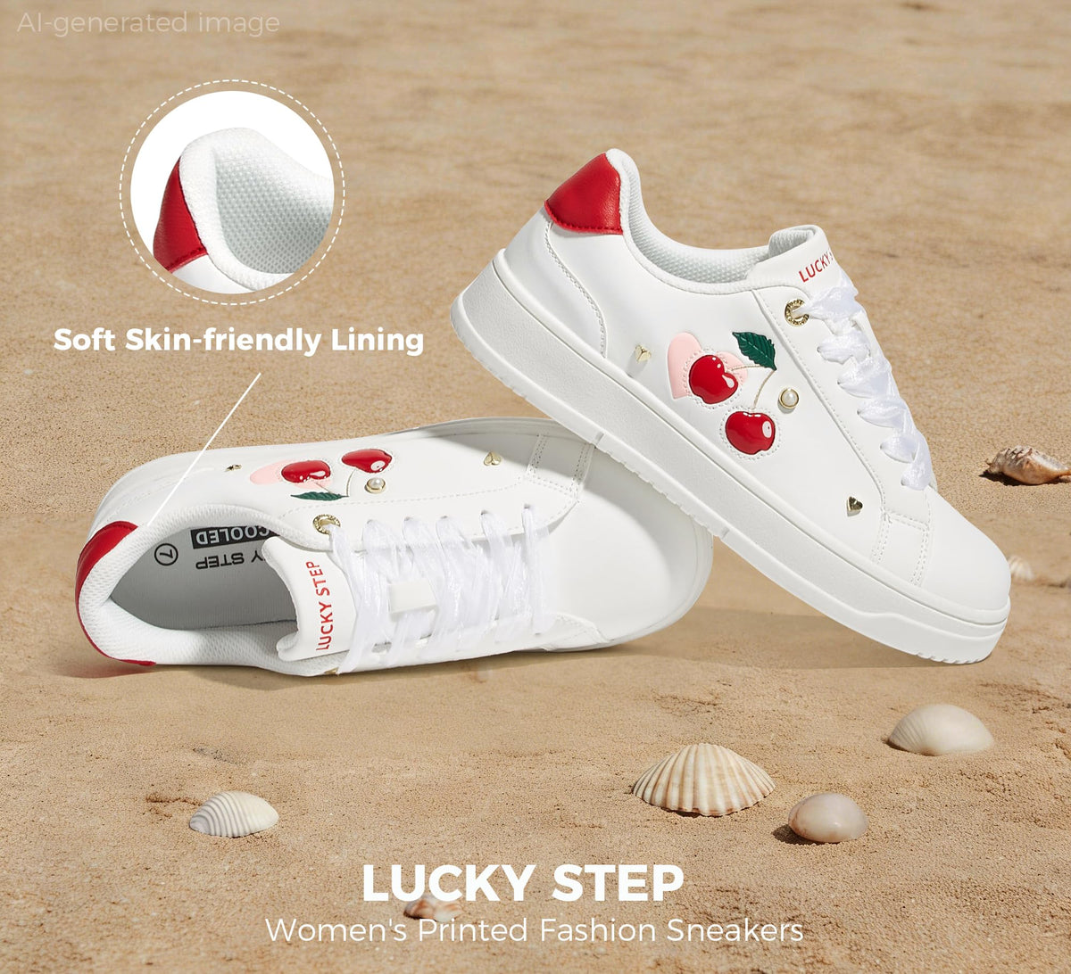 LUCKY STEP Women's Printed Fashion Sneakers