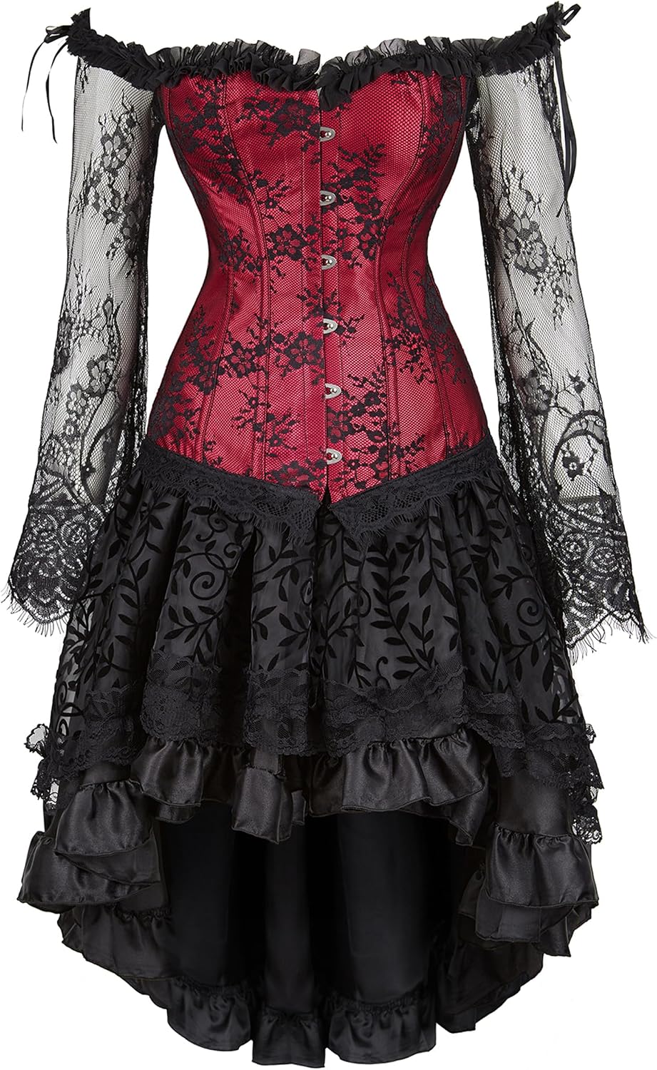 Zhitunemi Halloween Costumes Woman 2025: Corset Tops for Women Vampire Costume Women Dress - Medieval Corsets for Theme Party