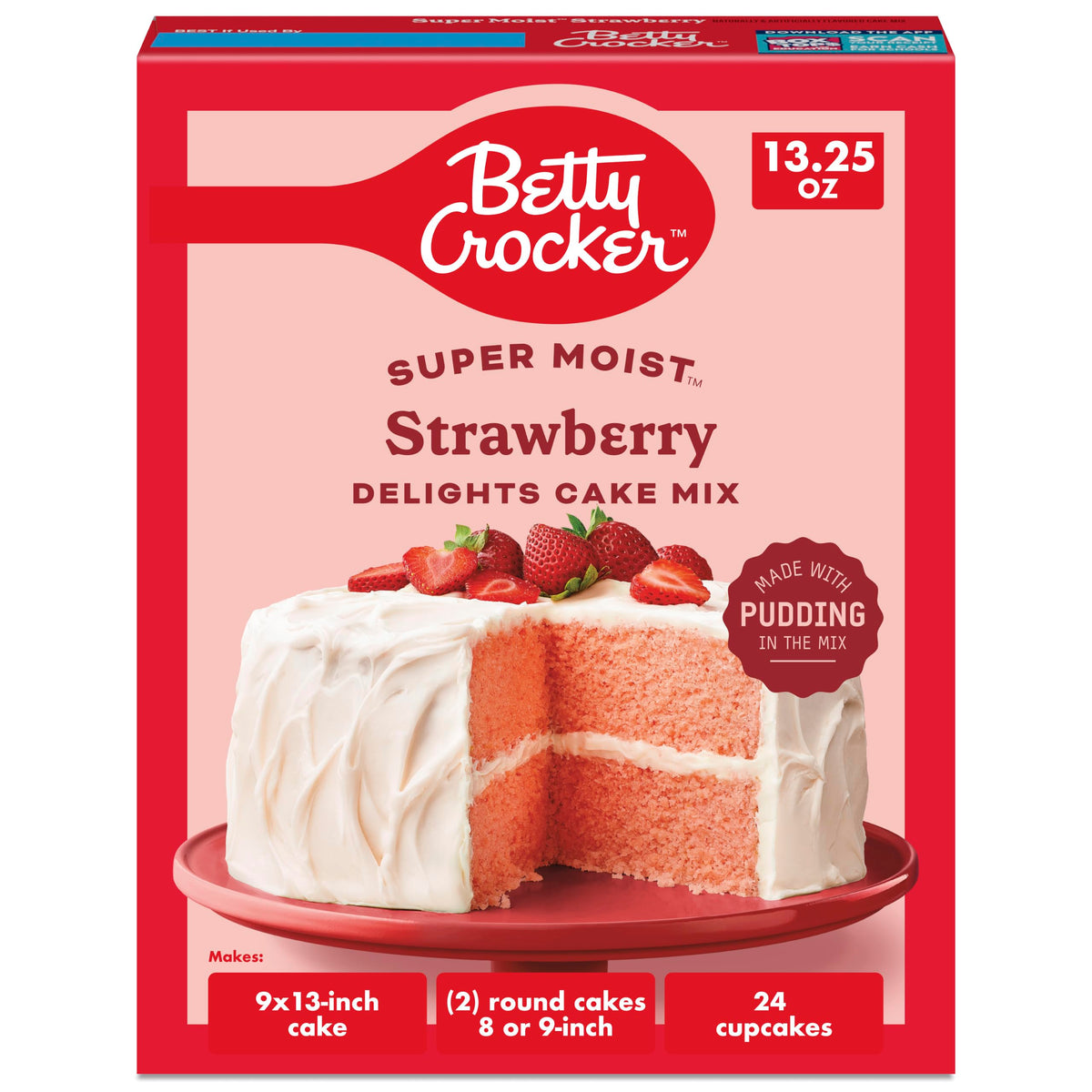 Betty Crocker Delights Super Moist Cherry Chip Cake Mix, 13.25 oz.