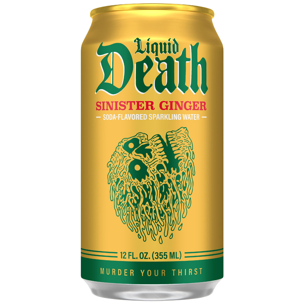 Liquid Death Soda-Flavored Sparkling Water - Cherry Obituary, Less Sugar*, Huge Flavor, No Caffeine, No Artificial Sweeteners, 12 Fl Oz (Pack of 12)