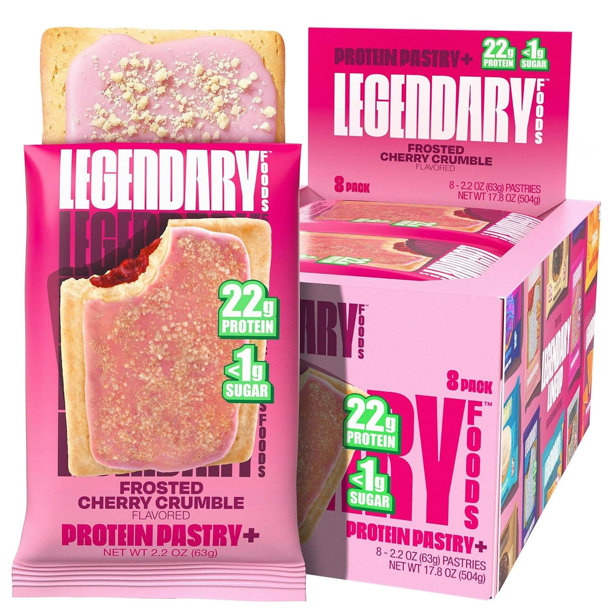 Legendary Foods High Protein Pastry, Cherry, Low Carb/Low Sugar Snack