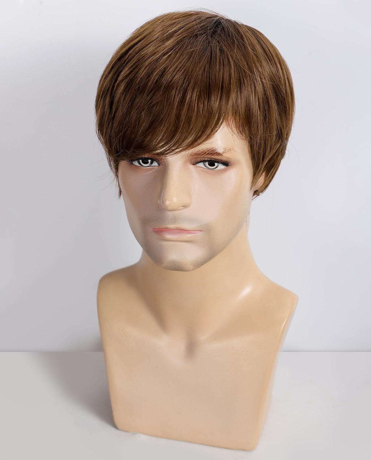 YYHR 80s Brown Wigs for Mens Mullet Rocker Costume Long Synthetic Hair Wig