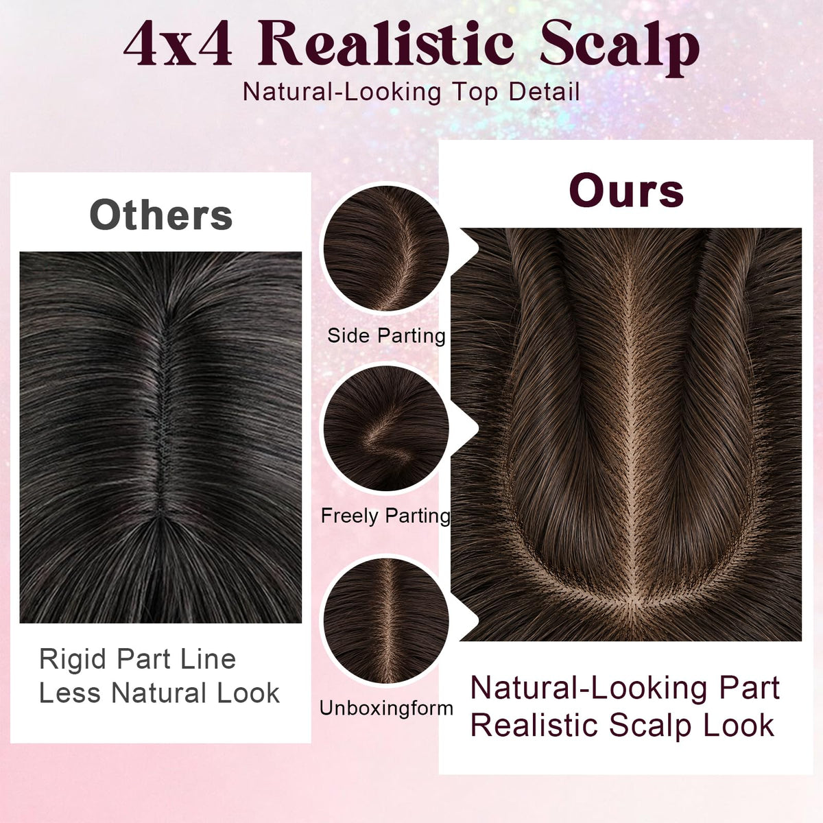 NOSTALGIA Wigs for Women, Short Wavy Bob Wig with Bangs, Trimmable Bangs, Shoulder Length, Black To Brown Heat Resistant Synthetic Wig for Daily Party Use, 14 Inch