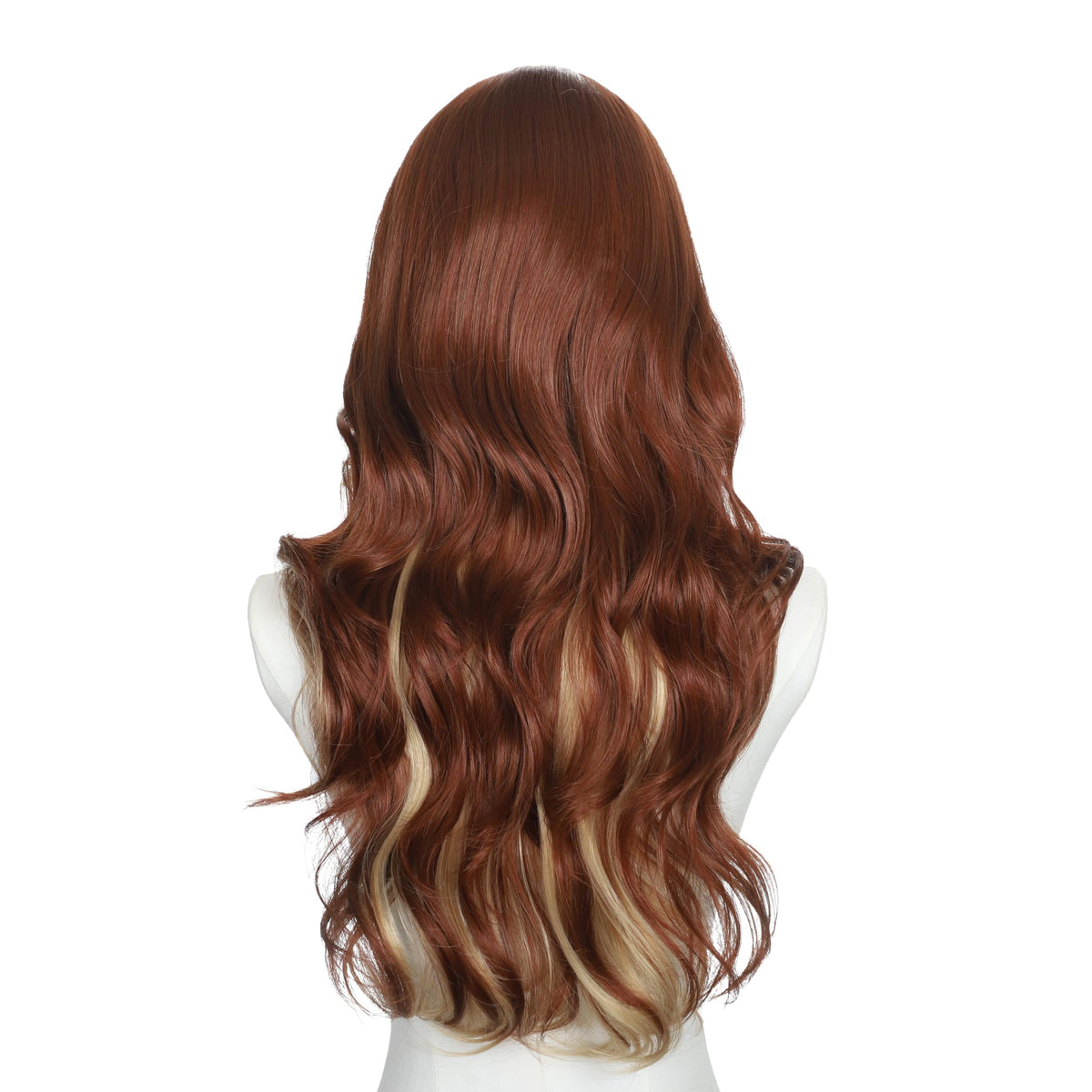 Brown Wigs for Women 26 Inch Middle Part Wavy Synthetic Wig