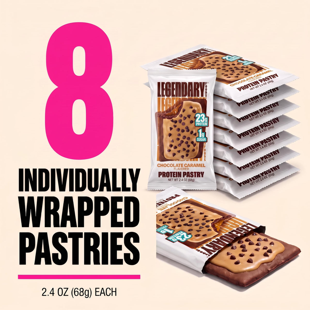 Legendary Foods High Protein Pastry, Cherry, Low Carb/Low Sugar Snack