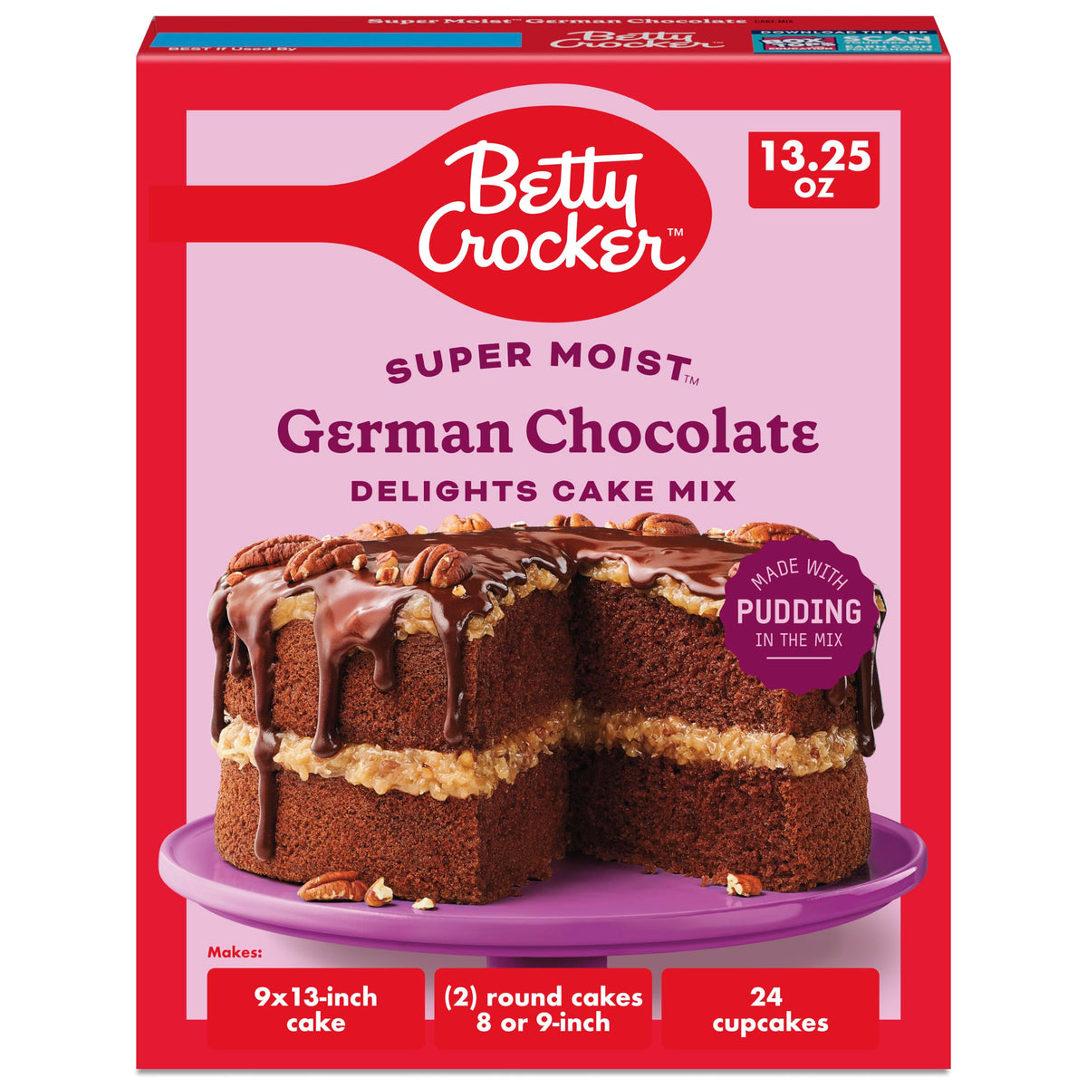 Betty Crocker Delights Super Moist Cherry Chip Cake Mix, 13.25 oz.