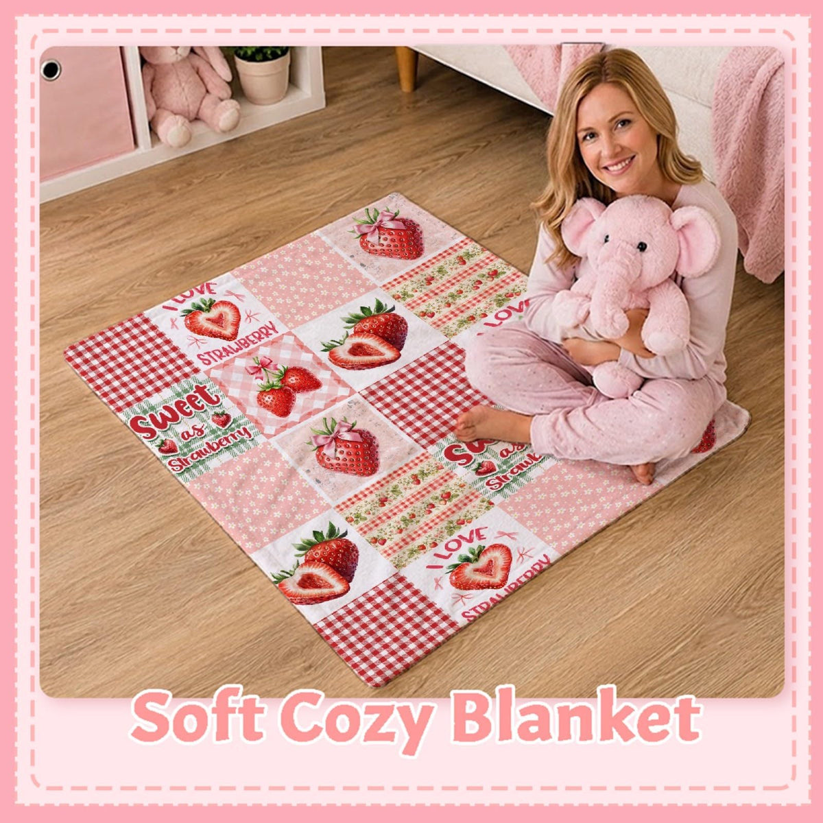 Cherry Blanket, Cherry Gifts for Women, Fruit Throw Blanket