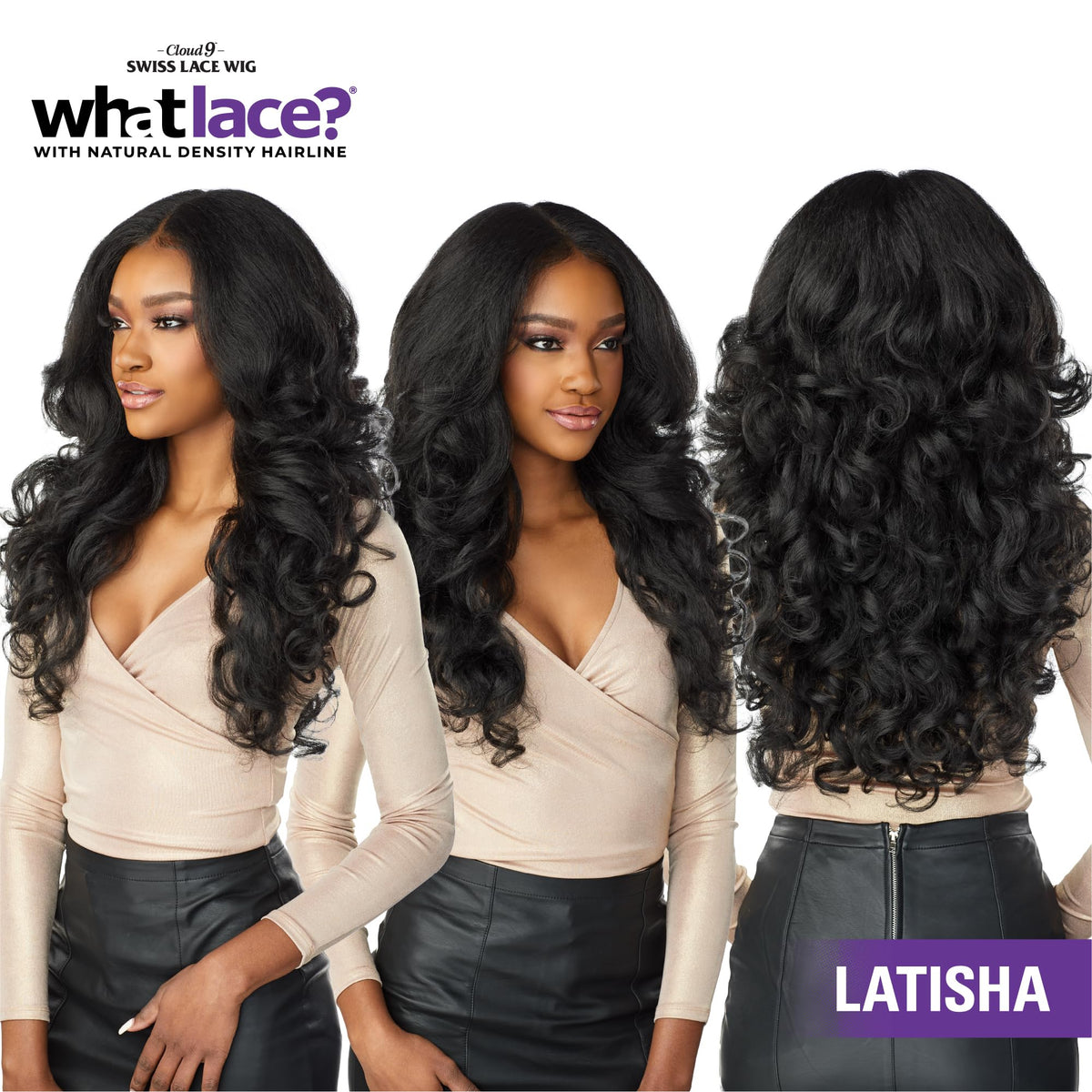 Sensationnel What Lace 13x6 Wig-Latisha, 1 JETBLACK