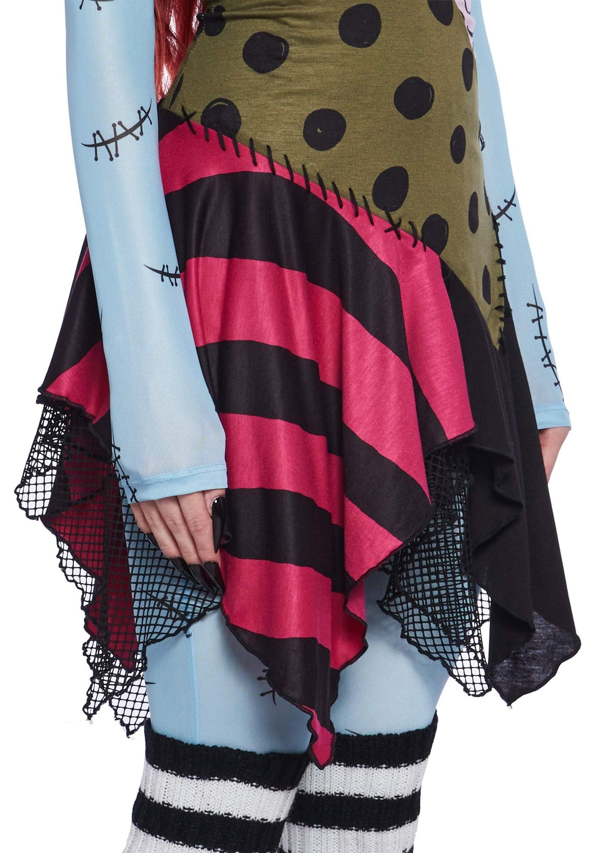 Dolls Kill Nightmare Sally Rag Doll Costume – Halloween Colorblock Outfit by Trickz N' Treatz
