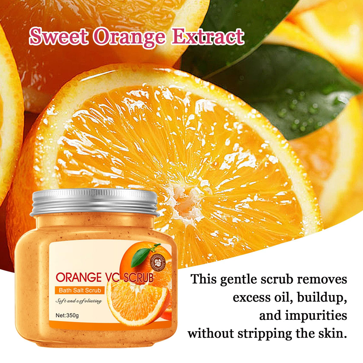 Cherry Body Exfoliator, Deep Cleaning Exfoliating Body Scrub, Moisturizing Nourishing Salt Rose Body Scrub, 350 g