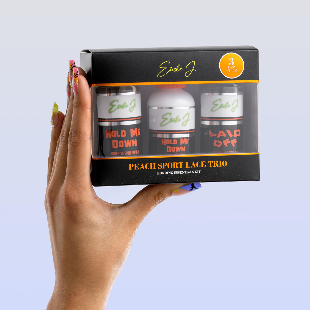 Ericka J. Lace Application System Trio Kit, Waterproof & Sweat Resistant