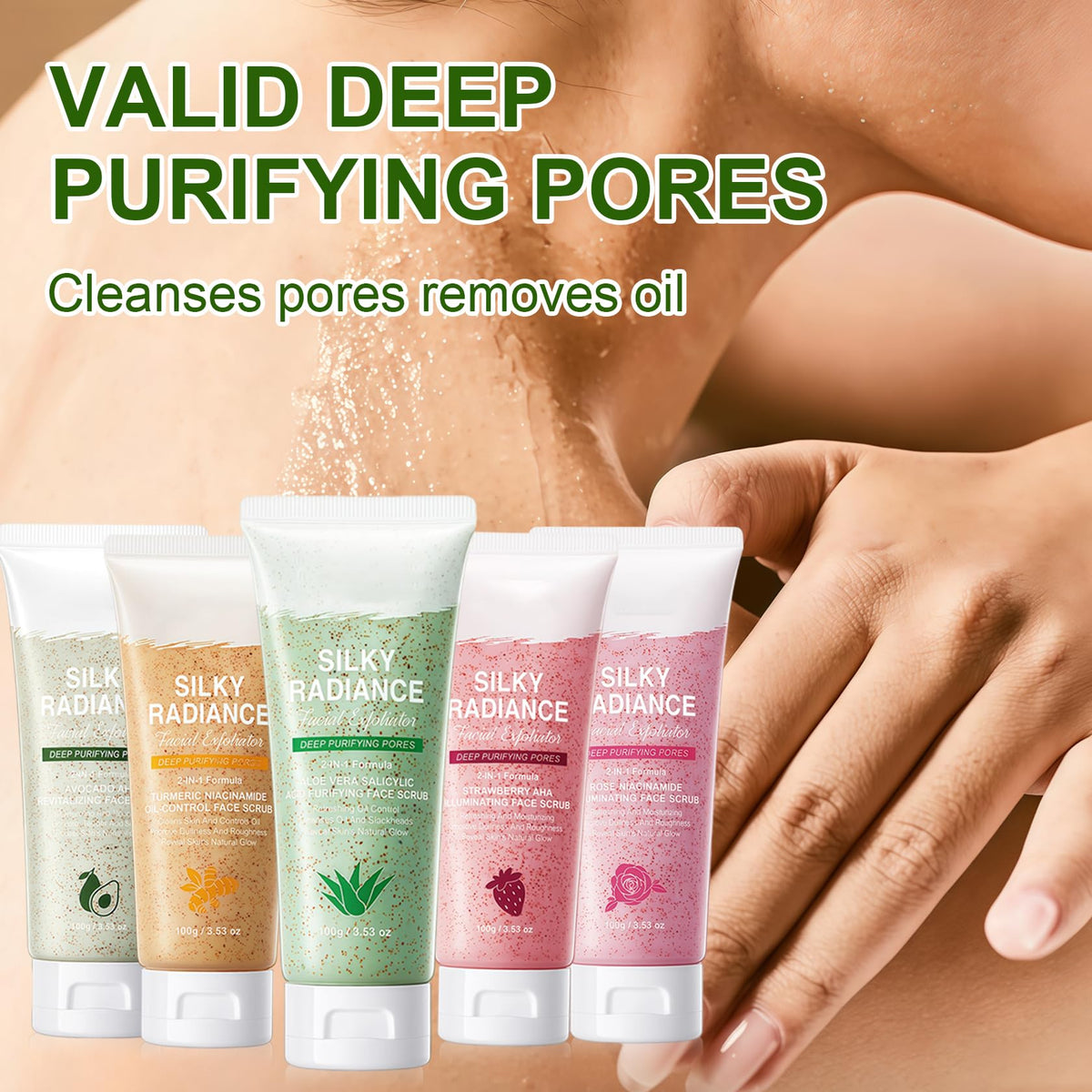 Cherry Body Exfoliator, Deep Cleaning Exfoliating Body Scrub, Moisturizing Nourishing Salt Rose Body Scrub, 350 g